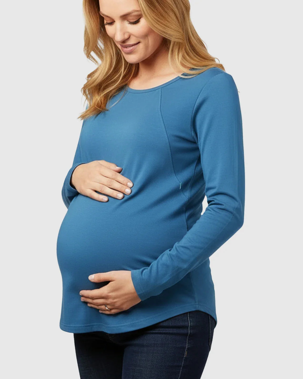 The Nursing Collection: Side-Zip Nursing Access Everyday Maternity Top