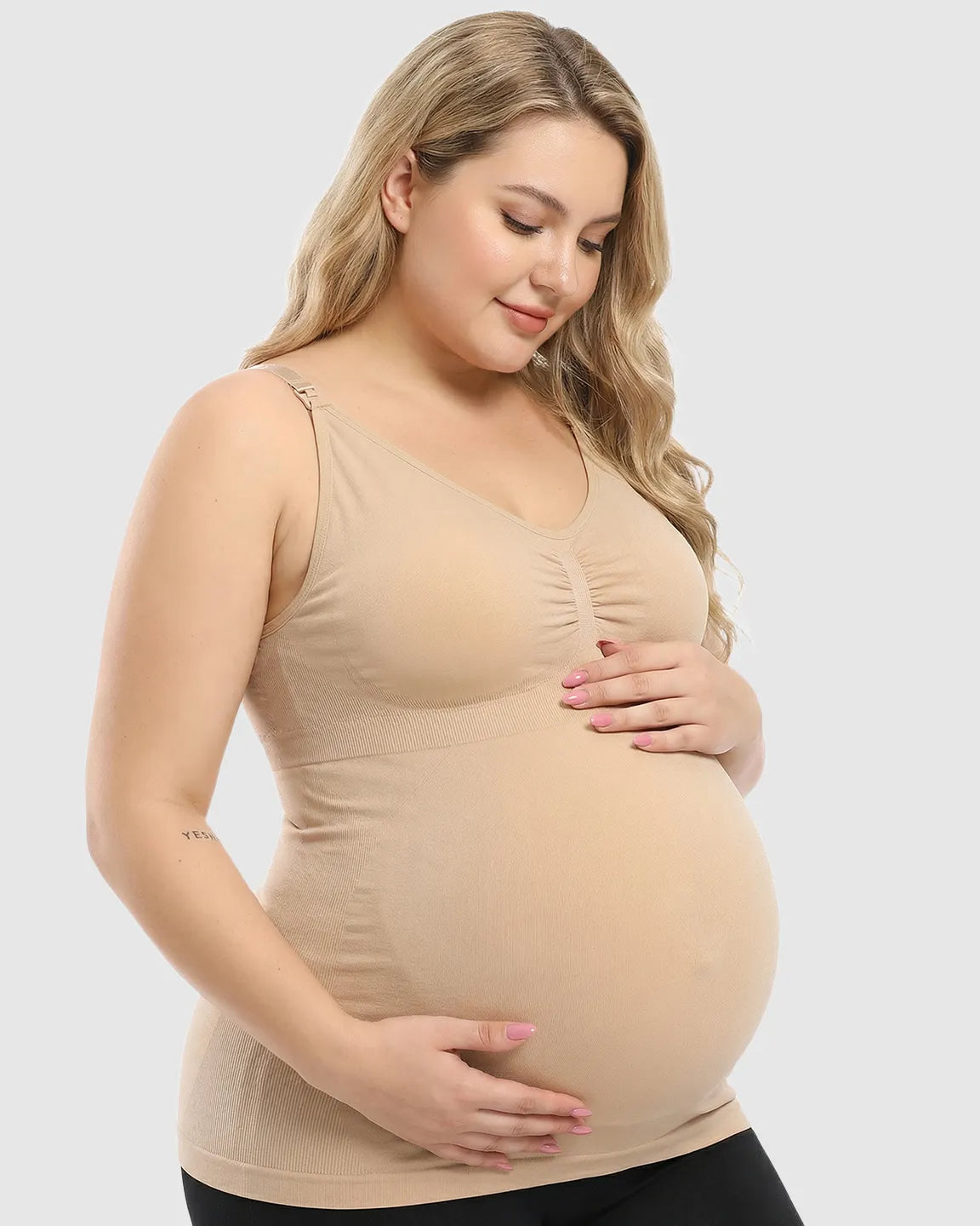 Bump Society – The Nursing Collection: Front-Opening Clasp Camisole-Style Maternity Nursing Top