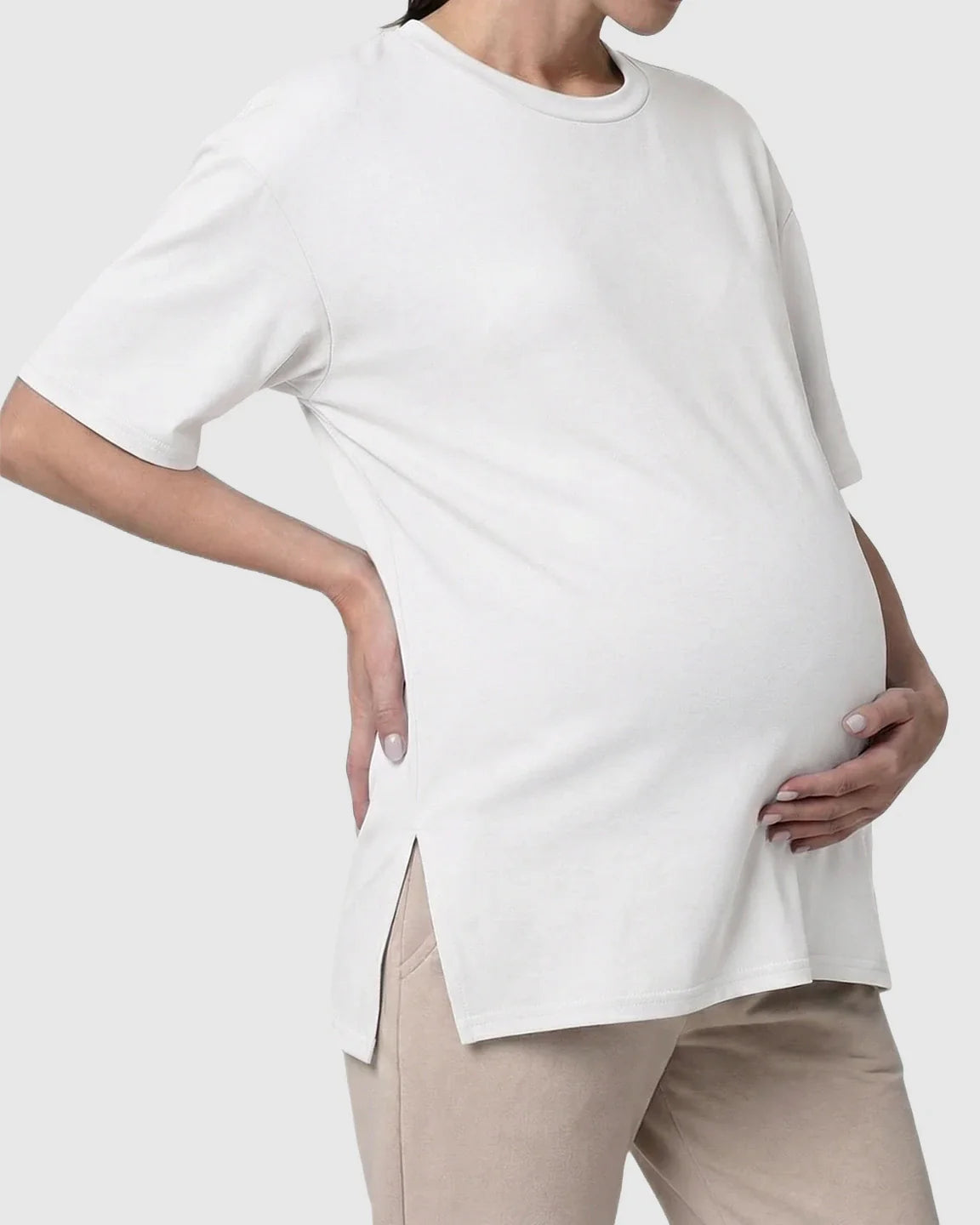 Bump Society – The Nursing Collection: Zipper Slits Casual Maternity Nursing T Shirt
