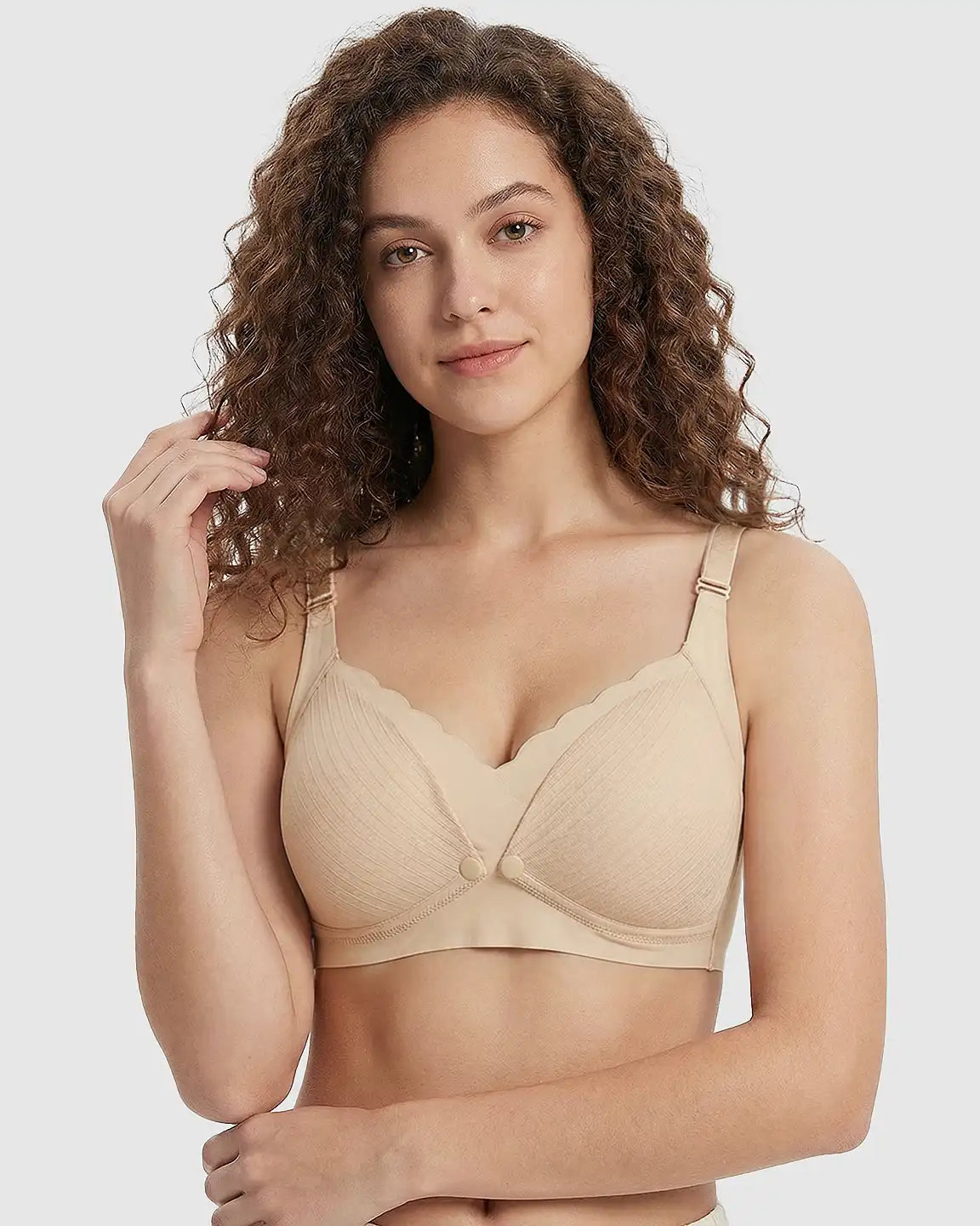 Bump Society – The Nursing Collection: Wire-Free Soft Lace Maternity Nursing Bra