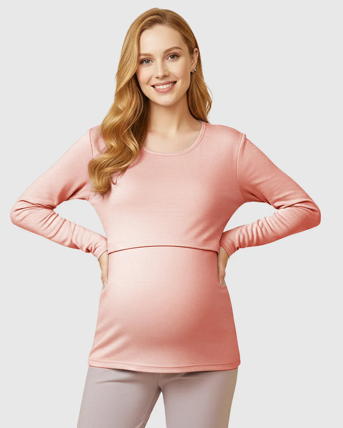 Bump Society – The Nursing Collection: Nursing Access Long Sleeve Thermal Pajama Set
