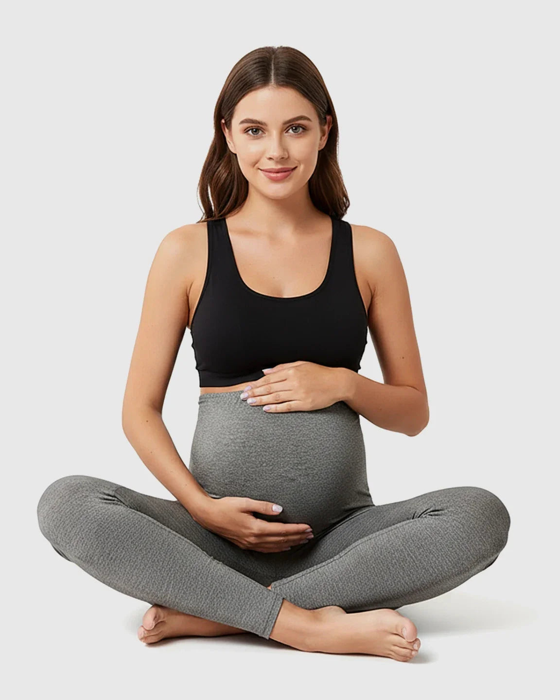 Bump Society – The Support Collection: High-Waist Tummy Support Slim-Fit Maternity Leggings