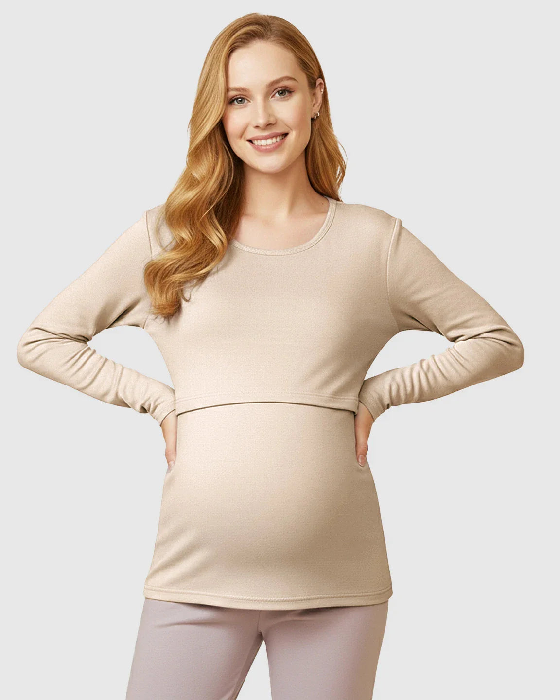 Bump Society – The Nursing Collection: Nursing Access Long Sleeve Thermal Pajama Set