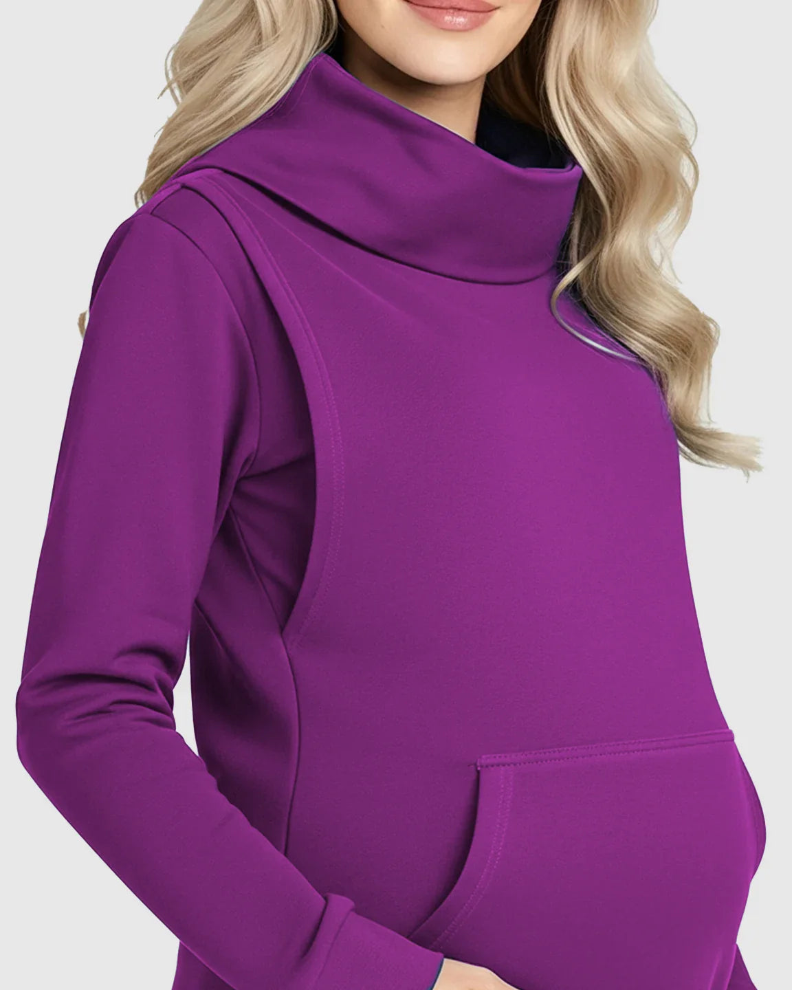 The Nursing Collection: High Cowl Neck Stylish Maternity Nursing Top