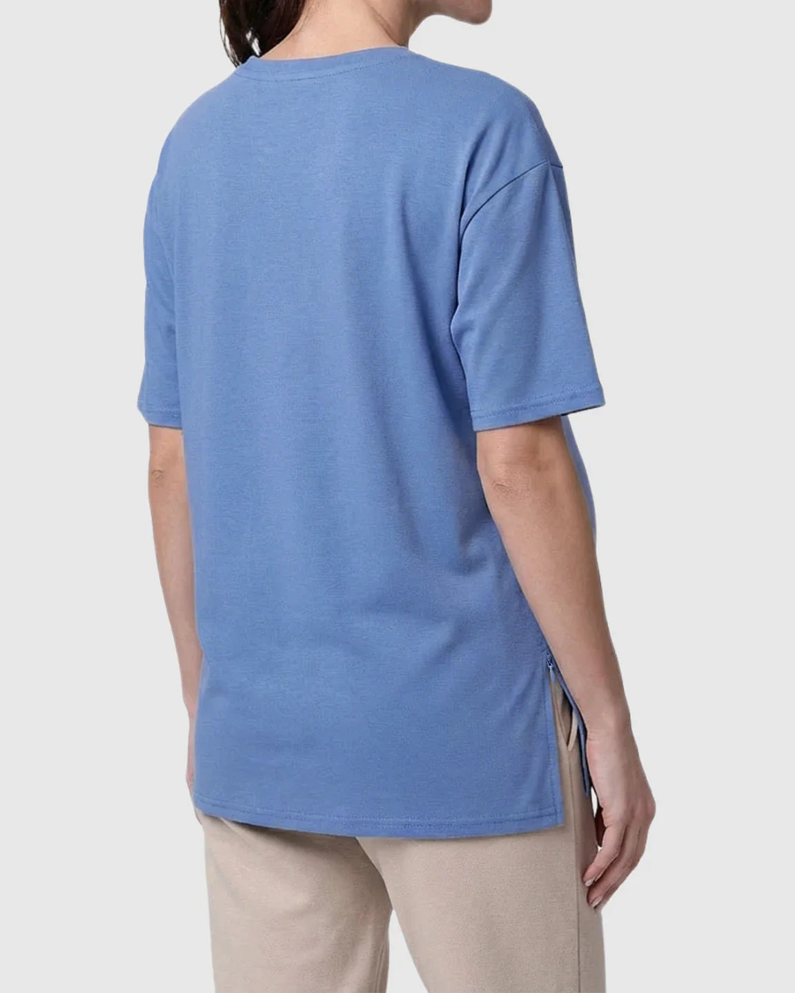 Bump Society – The Nursing Collection: Zipper Slits Casual Maternity Nursing T Shirt