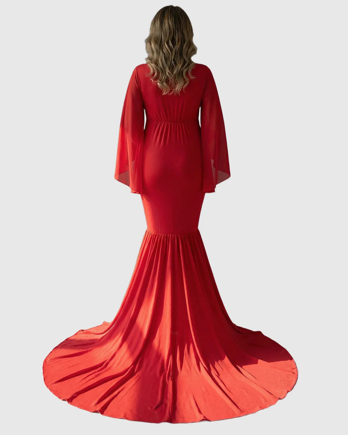 Bump Society – The Comfort Collection: Trailing Hem Elegant Maternity Photoshoot Gown
