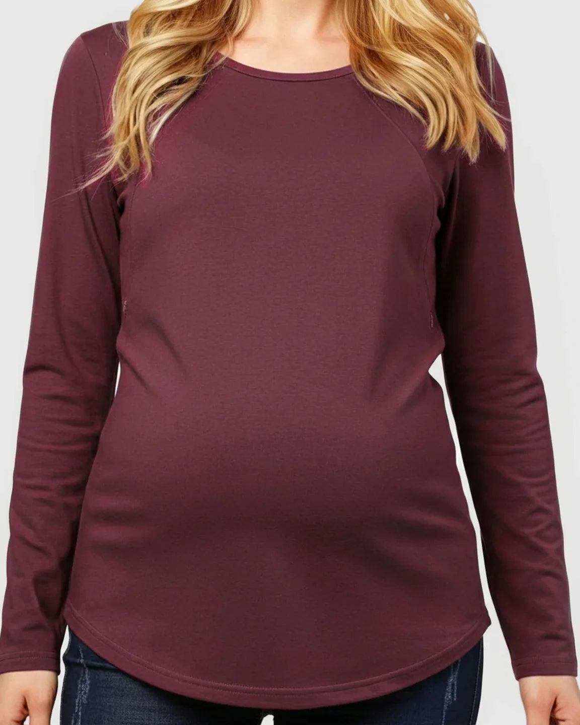 The Nursing Collection: Side-Zip Nursing Access Everyday Maternity Top