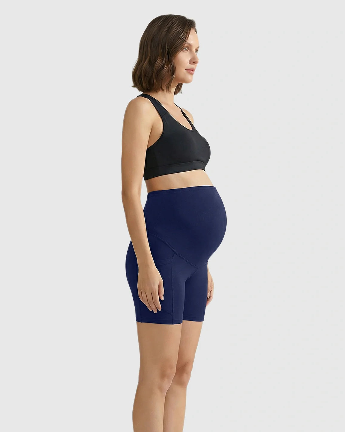 The Support Collection  High-Waist Supportive Maternity Shorts