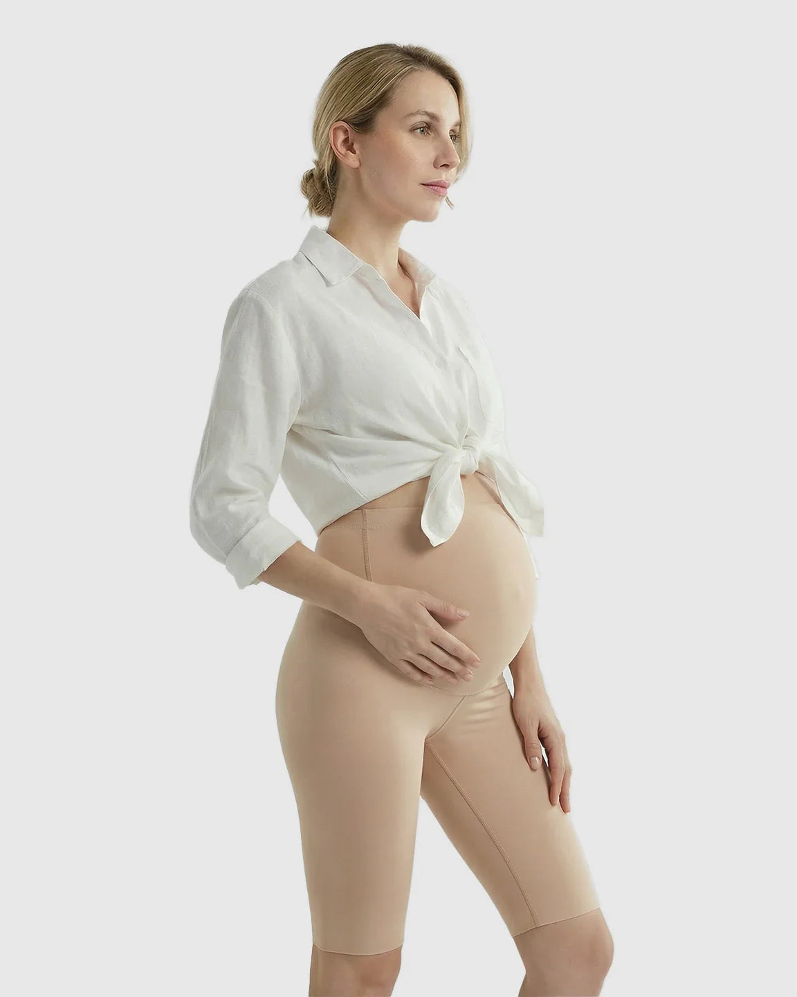 Bump Society – The Comfort Collection: High-Waist Sculpting Maternity Shorts