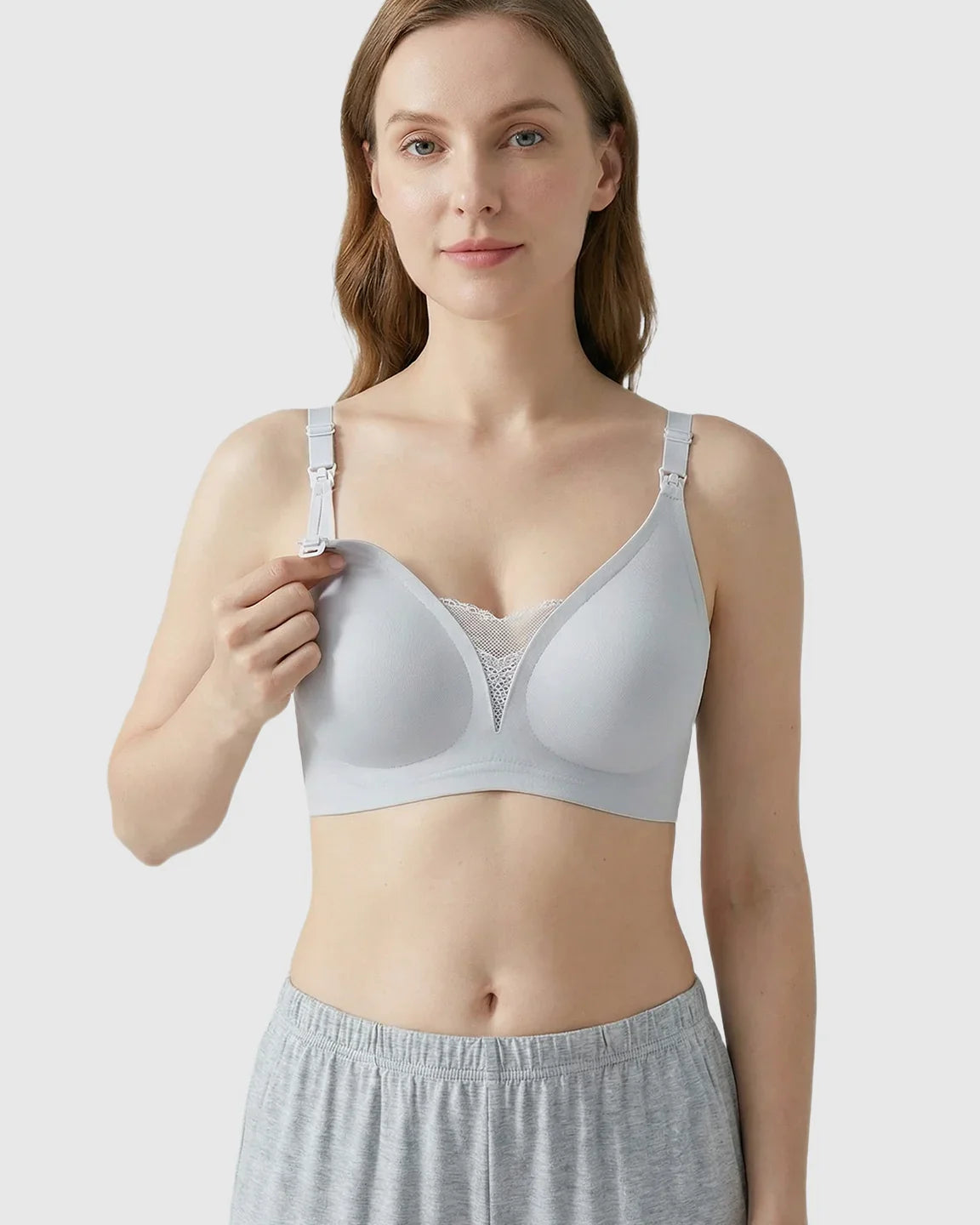 Bump Society – The Nursing Collection: Thin Mesh Jelly Strip Design Nursing Bra