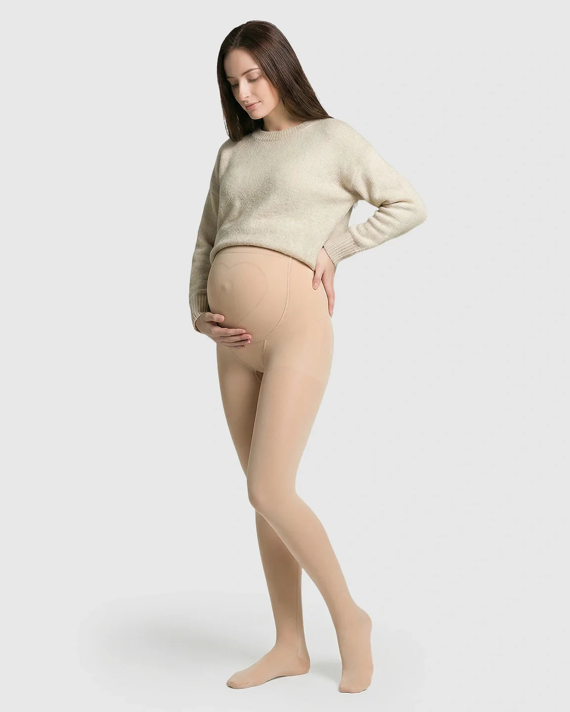 Bump Society – The Support Collection: High-Waist Belly Support Footless Design Maternity Leggings