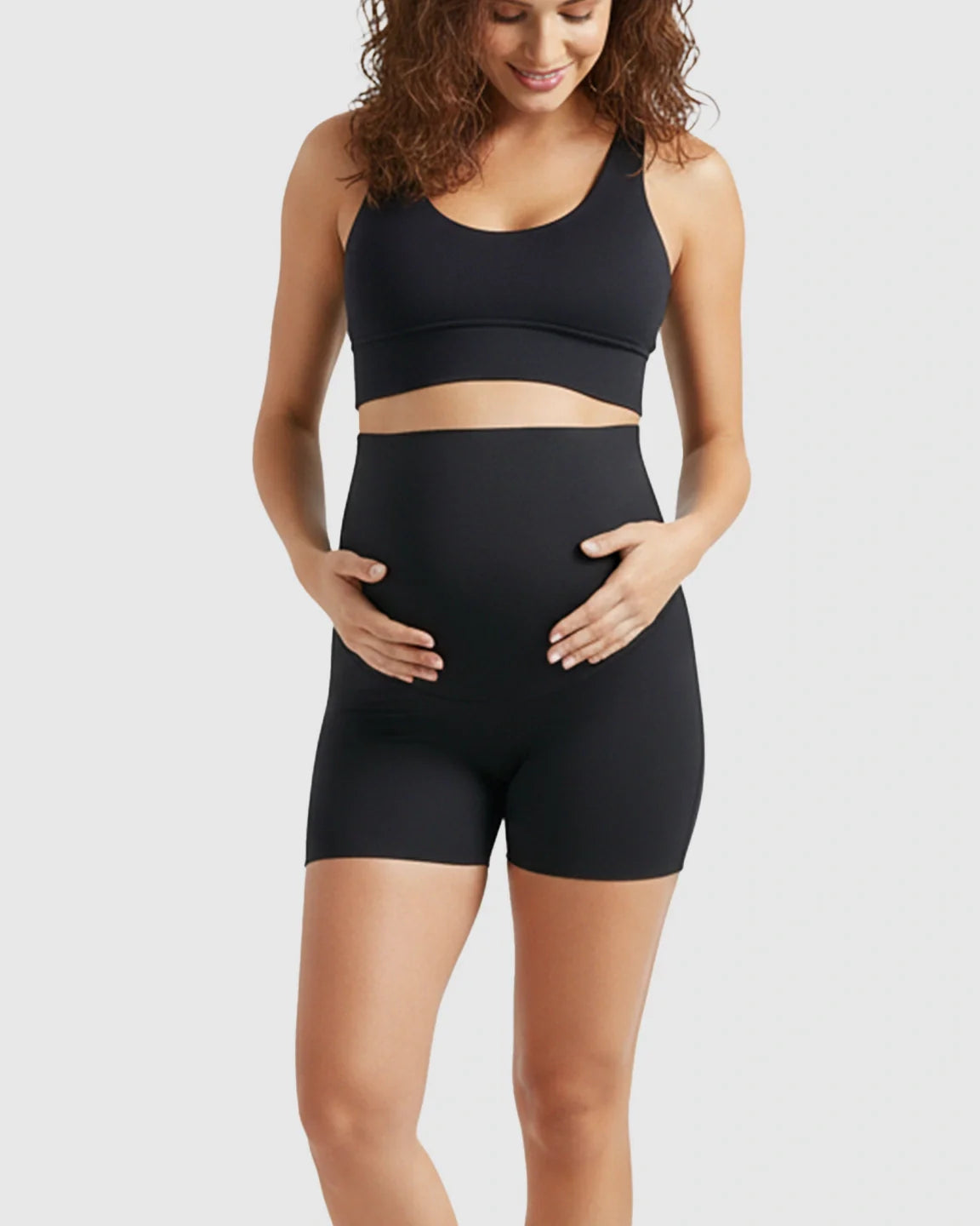 Bump Society – The Comfort Collection: High-Stretch Seamless Maternity Shorts