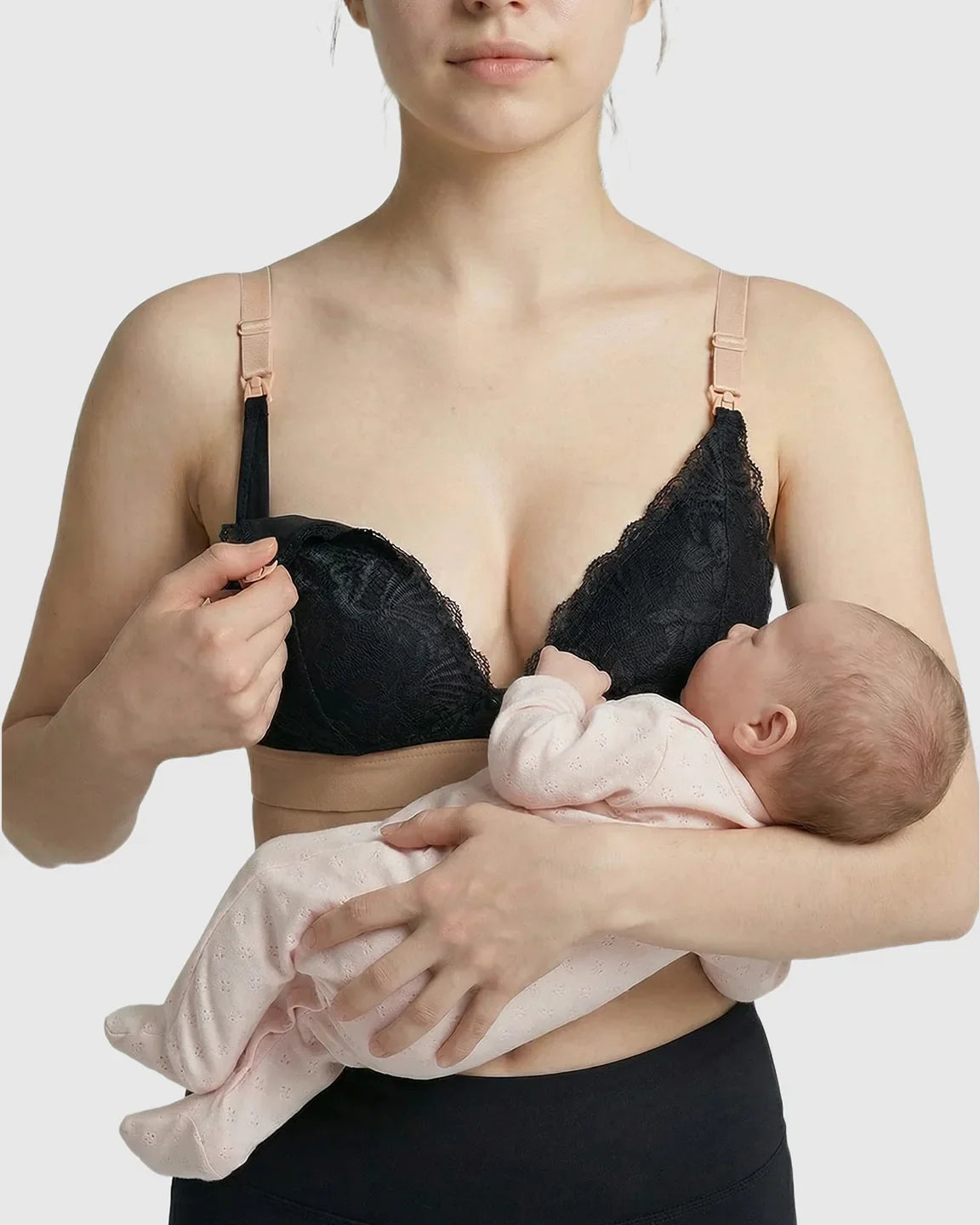 Bump Society – The Nursing Collection: Dual-Tone Lace Nursing Bra