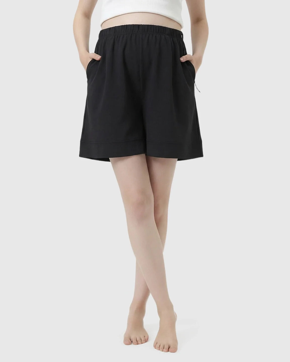 Bump Society – The Comfort Collection: Pocketed Side Drawstring Maternity Shorts