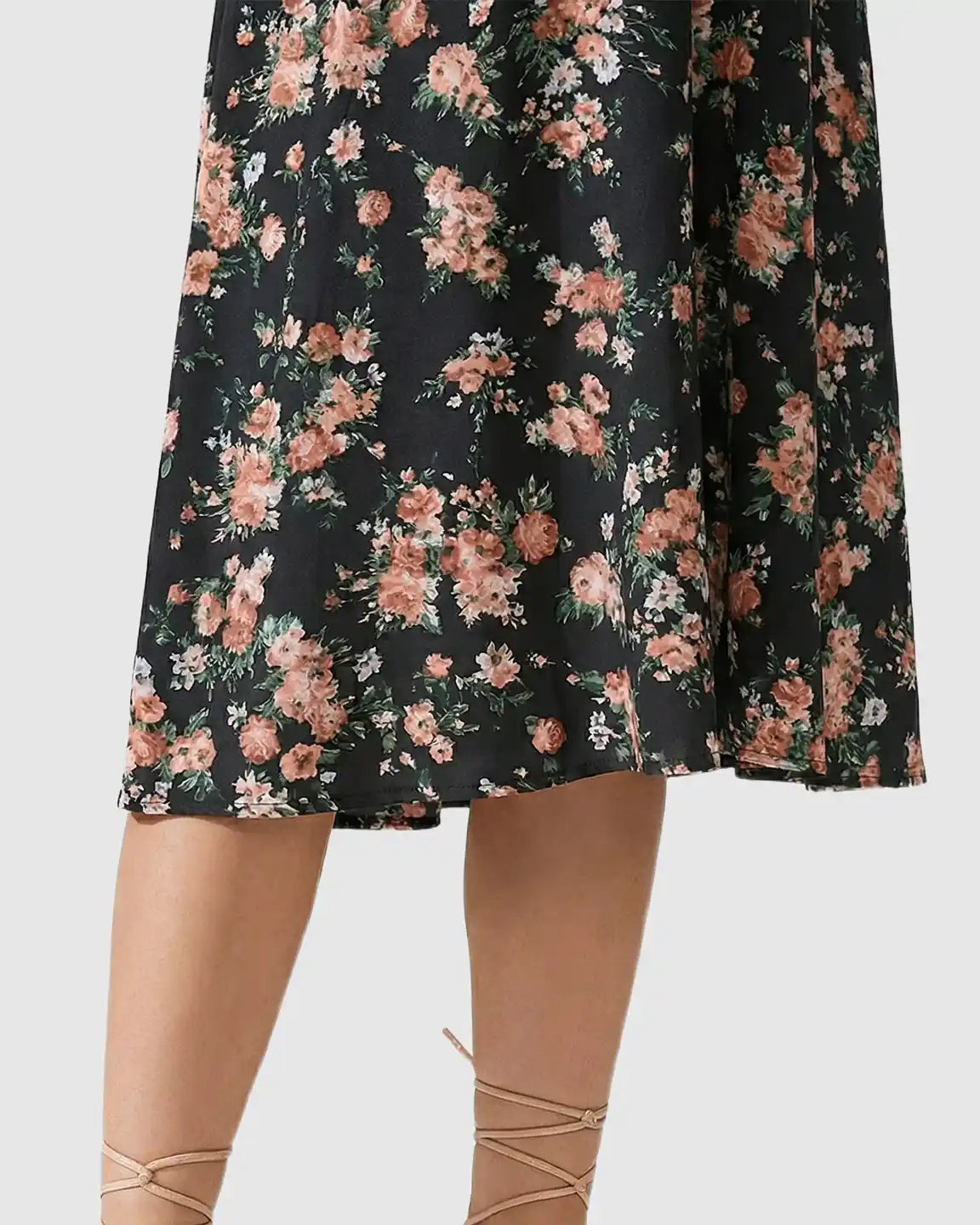 Bump Society – The Comfort Collection: Stretch-Waist A-Line Maternity Midi Dress
