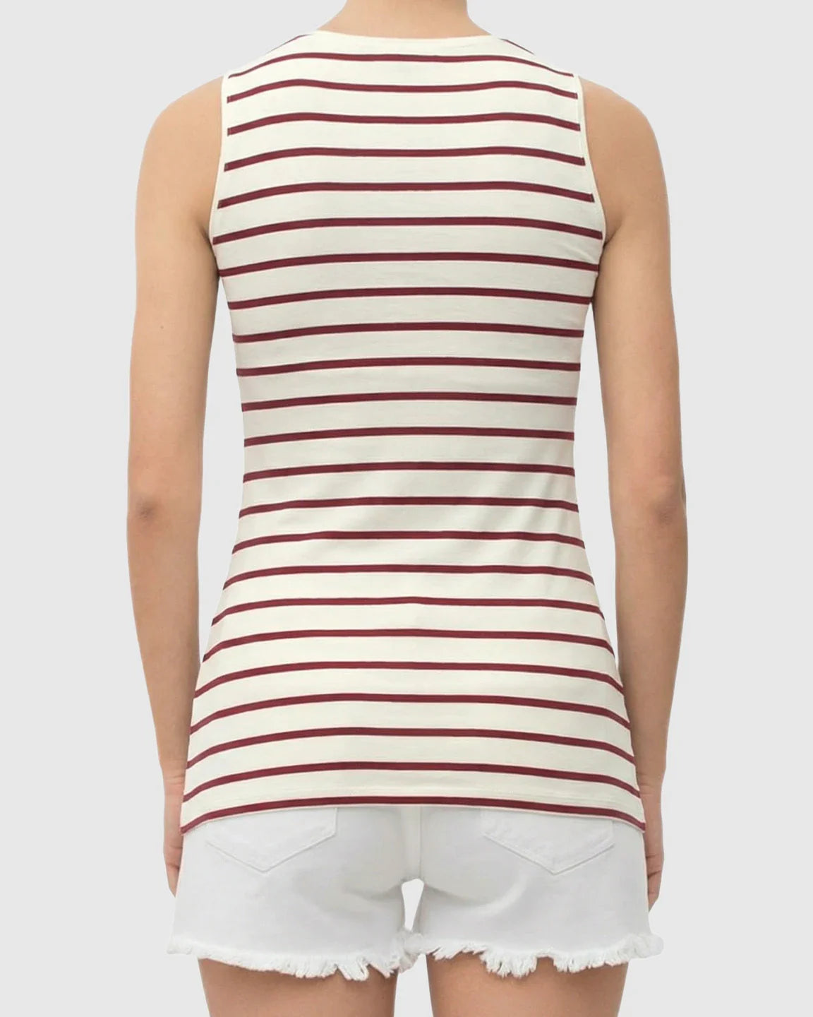 Bump Society – The Nursing Collection: Sleeveless Striped Print Maternity & Nursing Tank Top