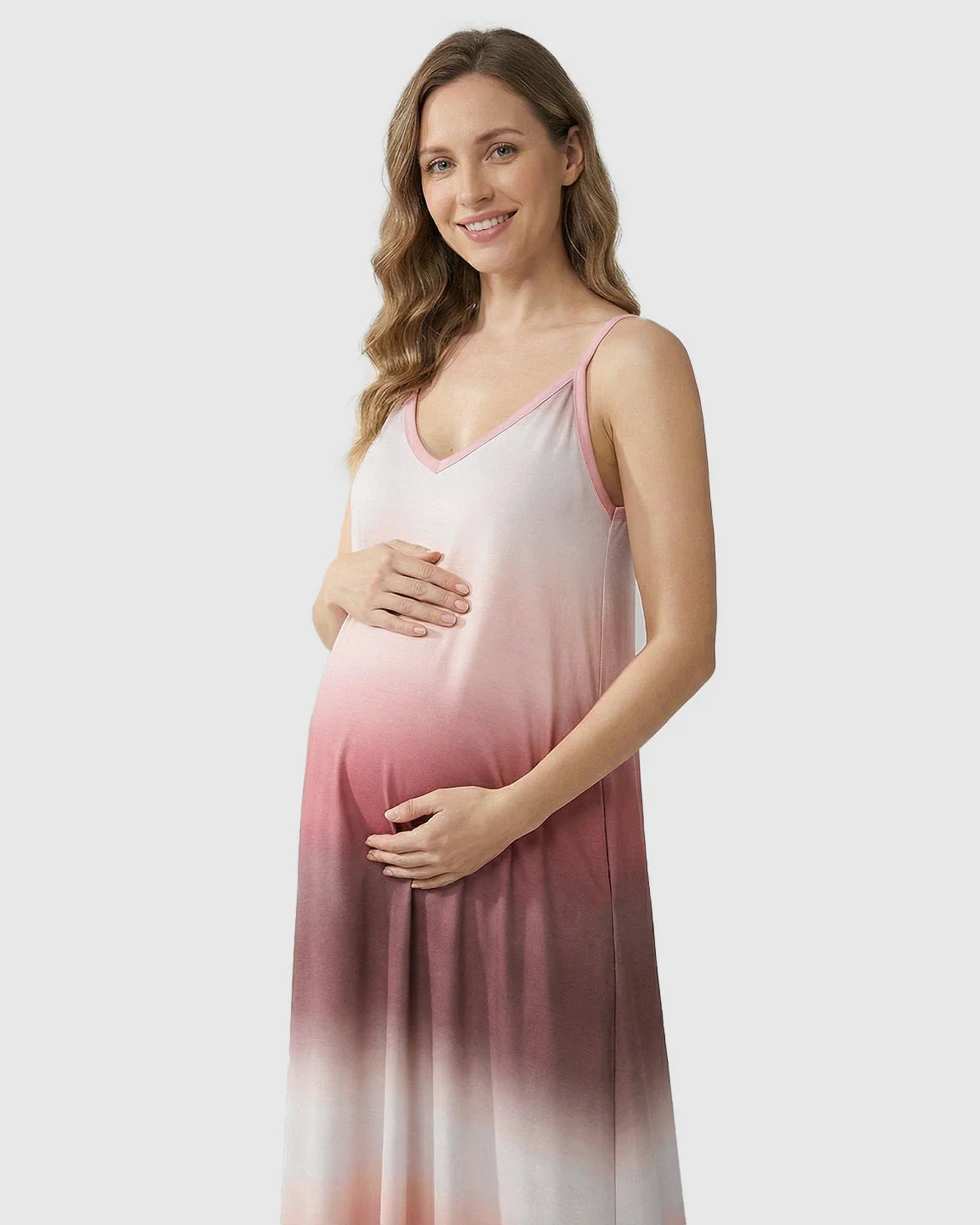 Bump Society – The Comfort Collection: Spaghetti Strap Gradient Maternity Maxi Dress