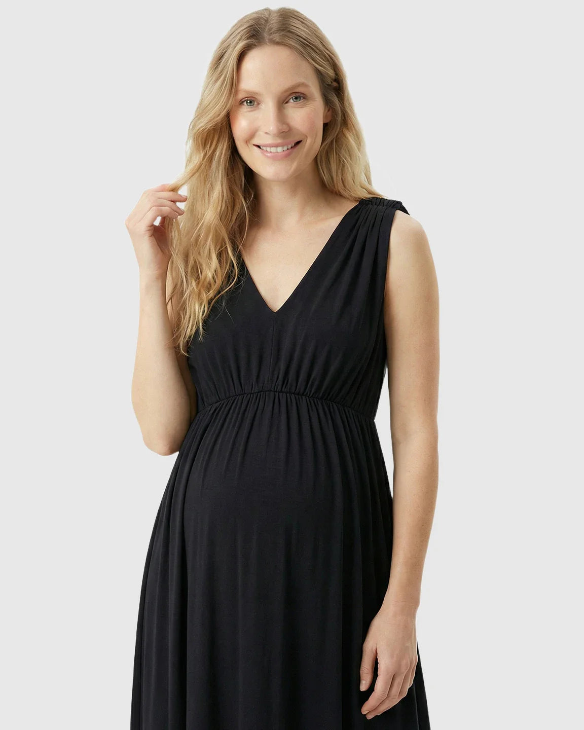 Bump Society – The Comfort Collection: Empire Waist Casual Maternity Maxi Dress