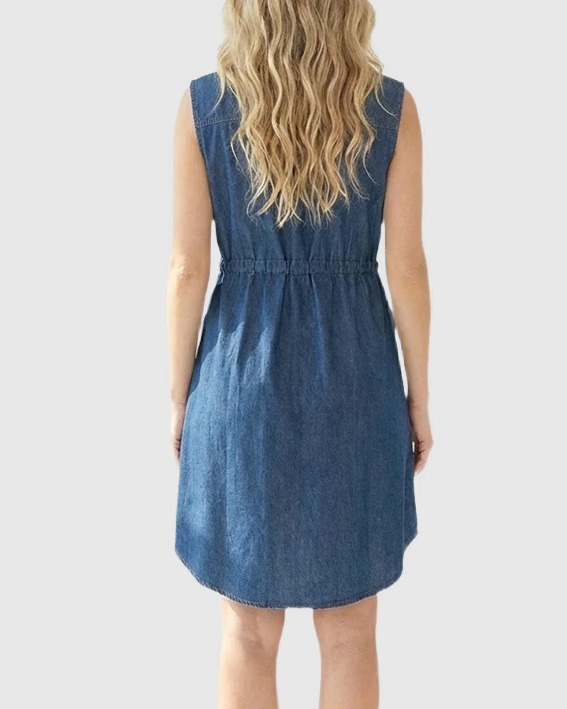 Bump Society – The Nursing Collection: Front-Zip Denim Casual Nursing & Maternity Dress