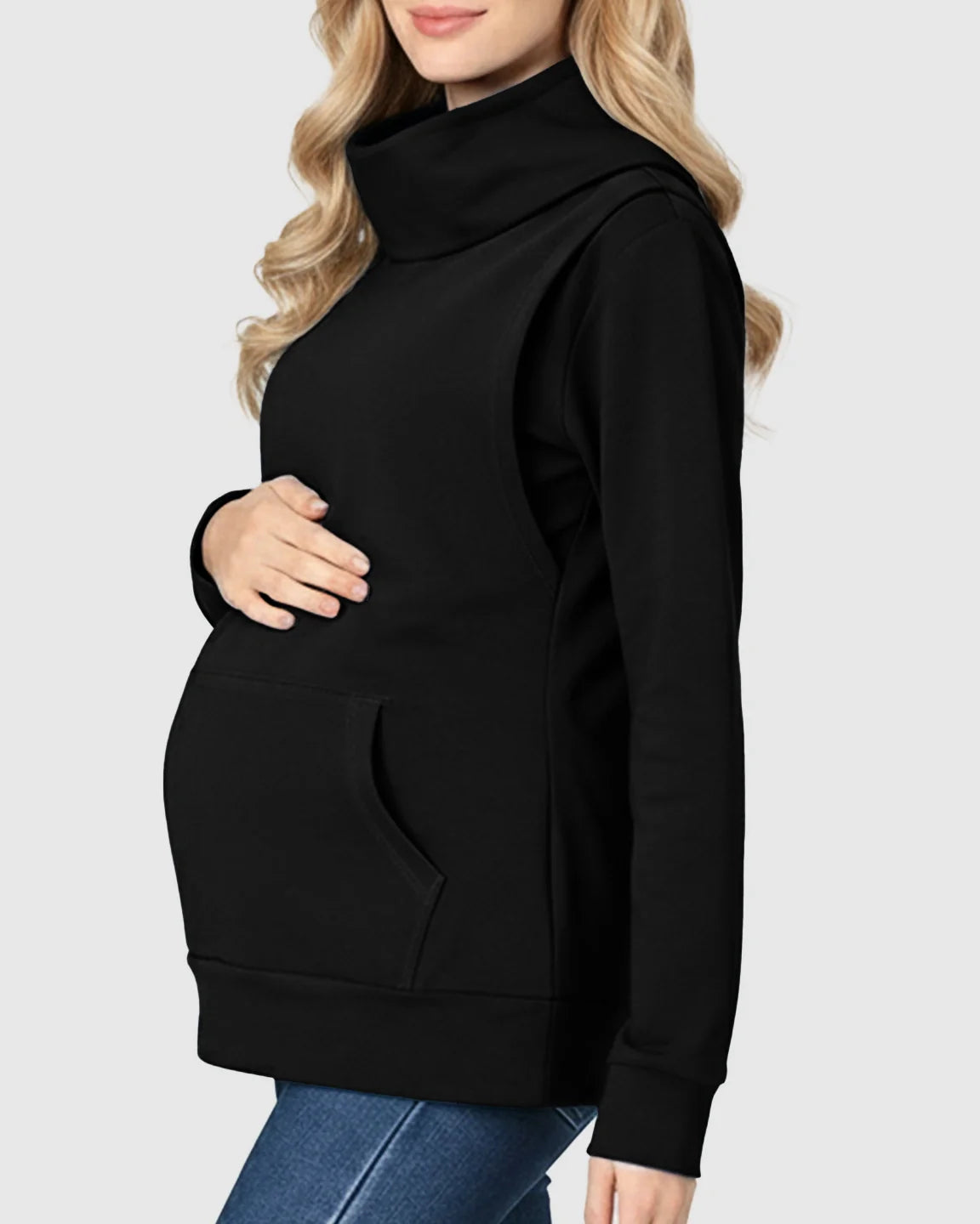 The Nursing Collection: High Cowl Neck Stylish Maternity Nursing Top