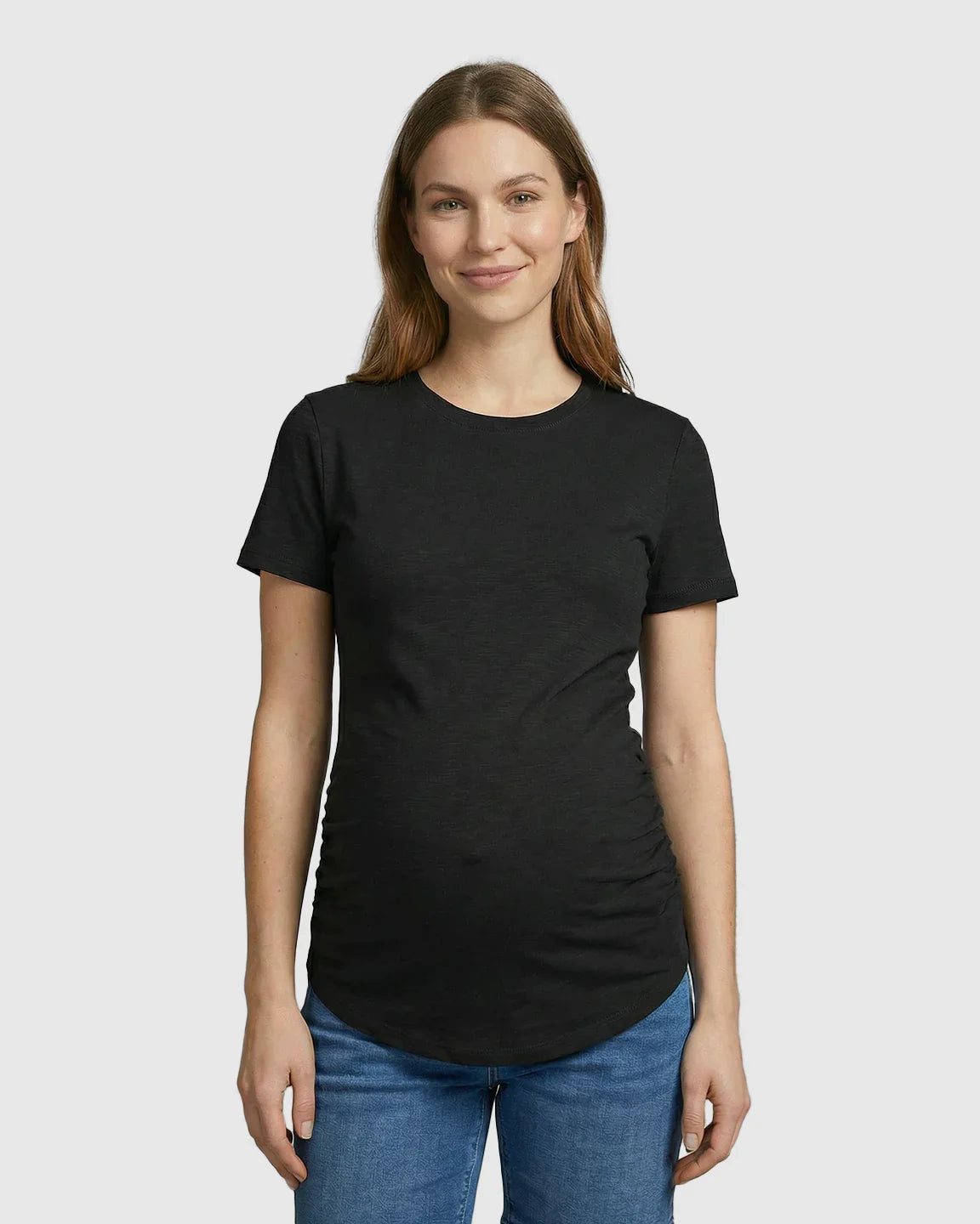 Bump Society – The Comfort Collection: Side Ruched Everyday Maternity T Shirt
