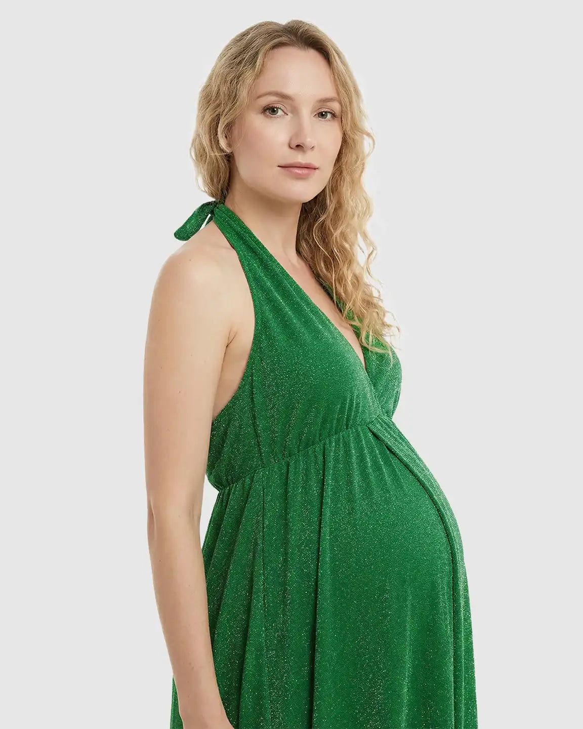 Bump Society – The Comfort Collection: Tie-Back Flowing Maternity Evening Gown