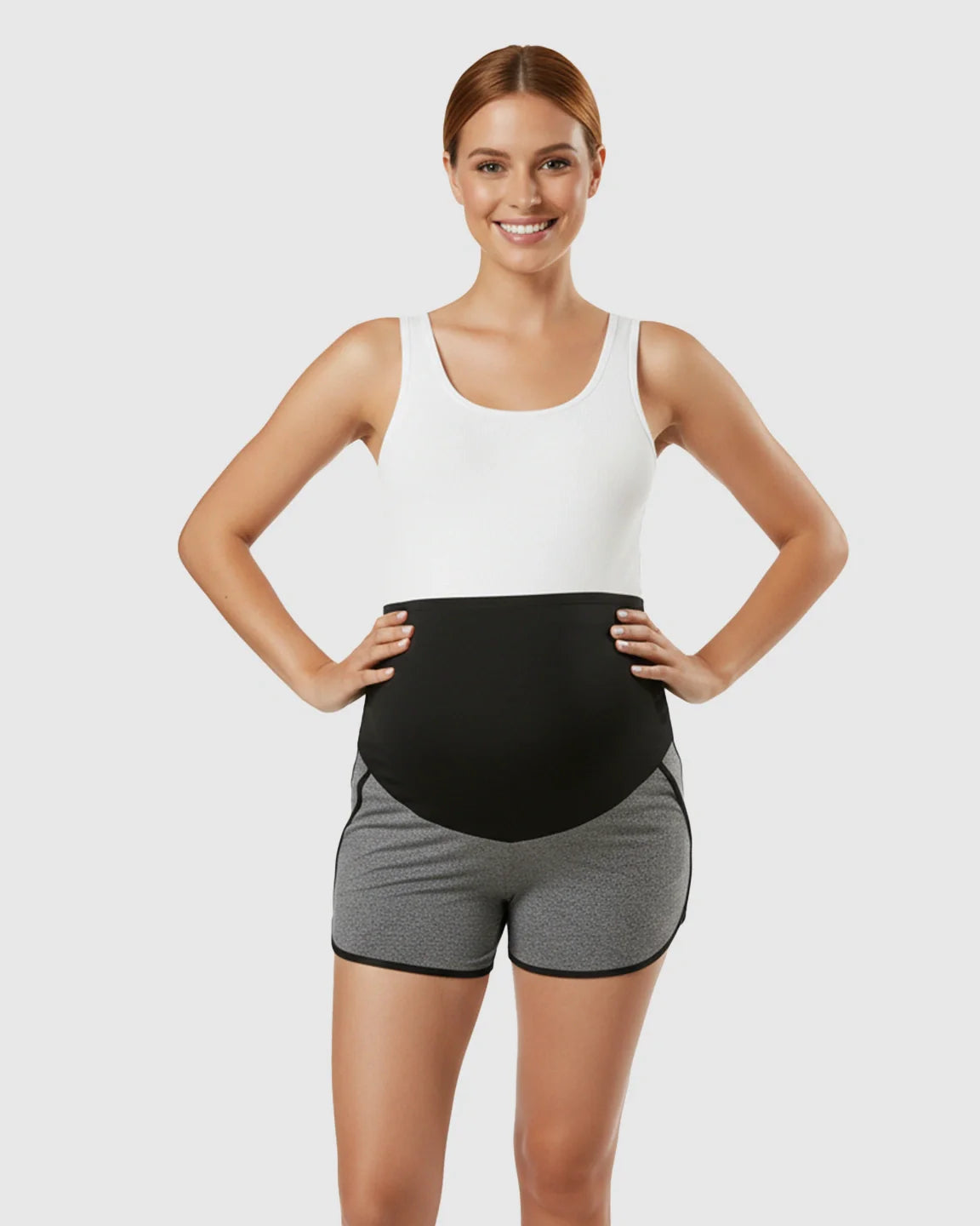 Bump Society – The Comfort Collection: Contrast Trim Butt-Lifting Maternity Shorts