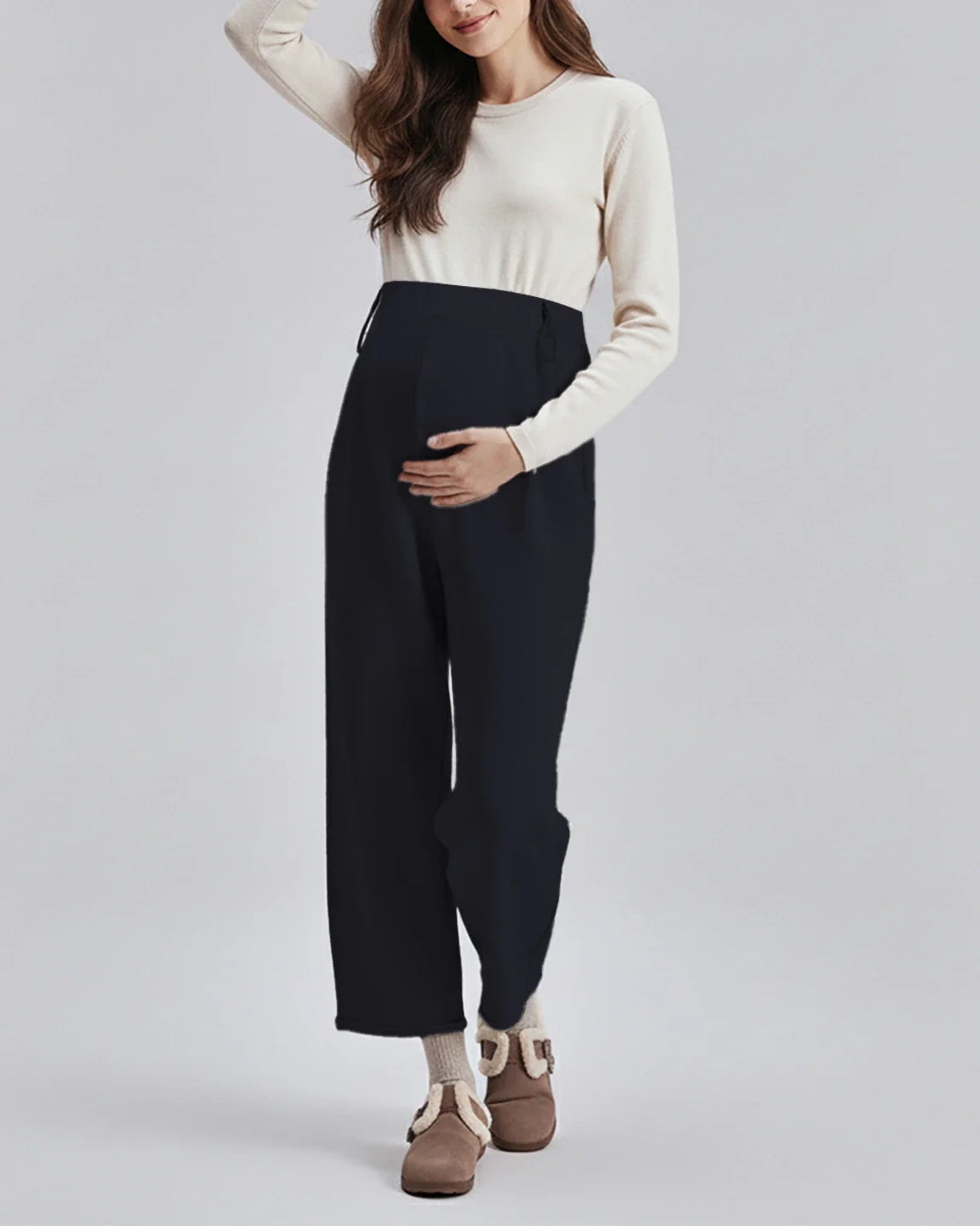 Bump Society – The Comfort Collection: Drawstring Straight Leg Maternity Pants