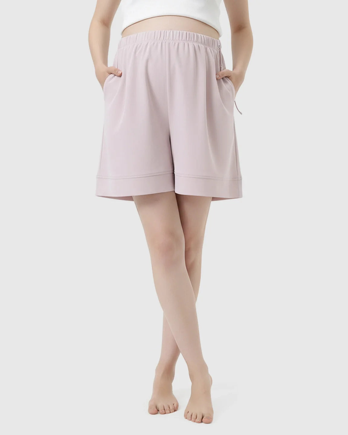 Bump Society – The Comfort Collection: Pocketed Side Drawstring Maternity Shorts