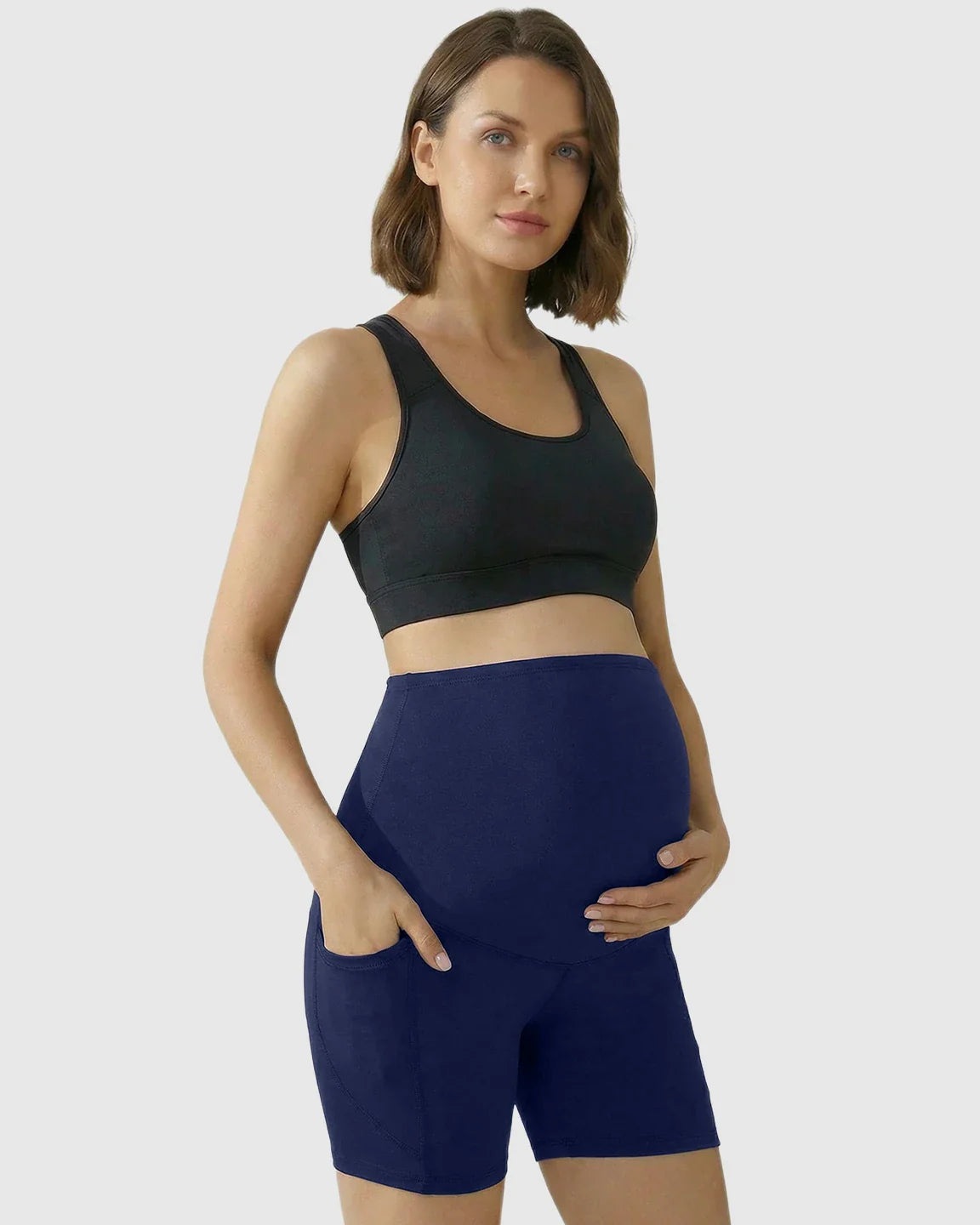 The Support Collection  High-Waist Supportive Maternity Shorts