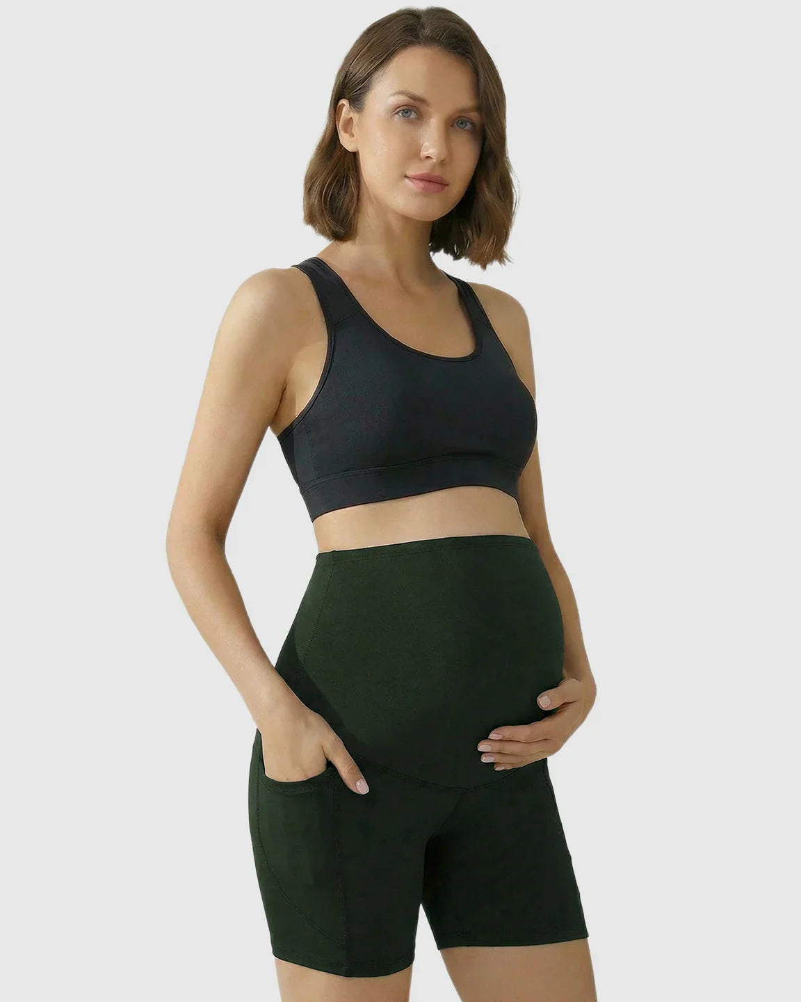 The Support Collection  High-Waist Supportive Maternity Shorts