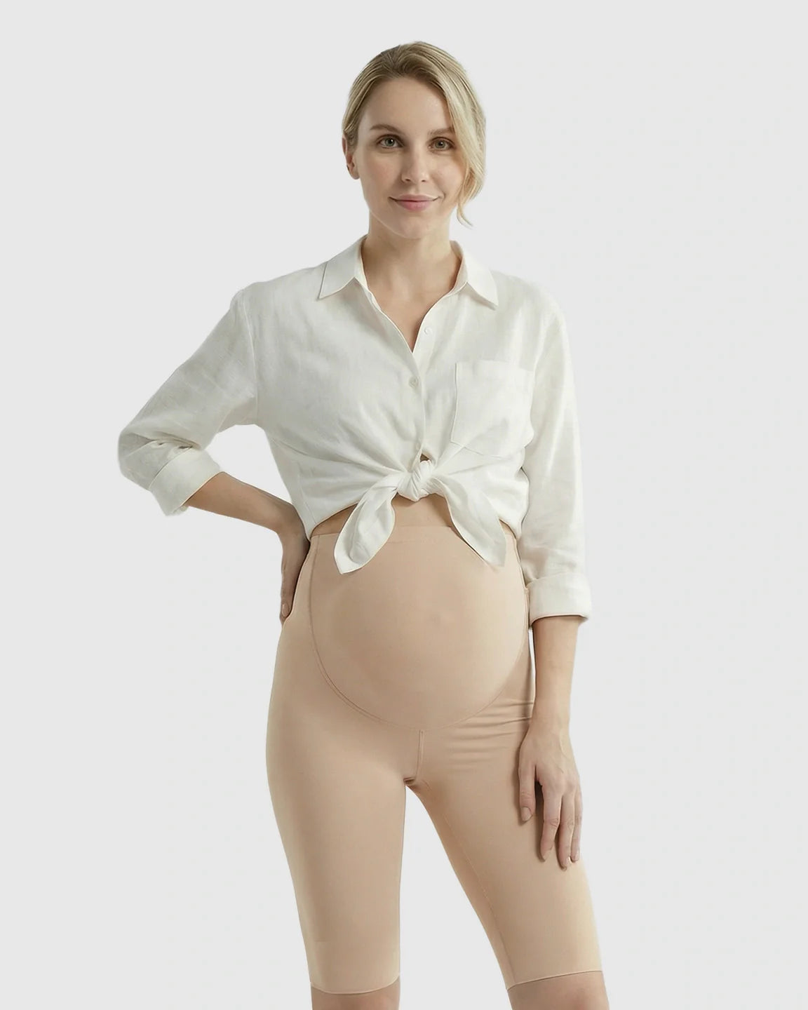 Bump Society – The Comfort Collection: High-Waist Sculpting Maternity Shorts