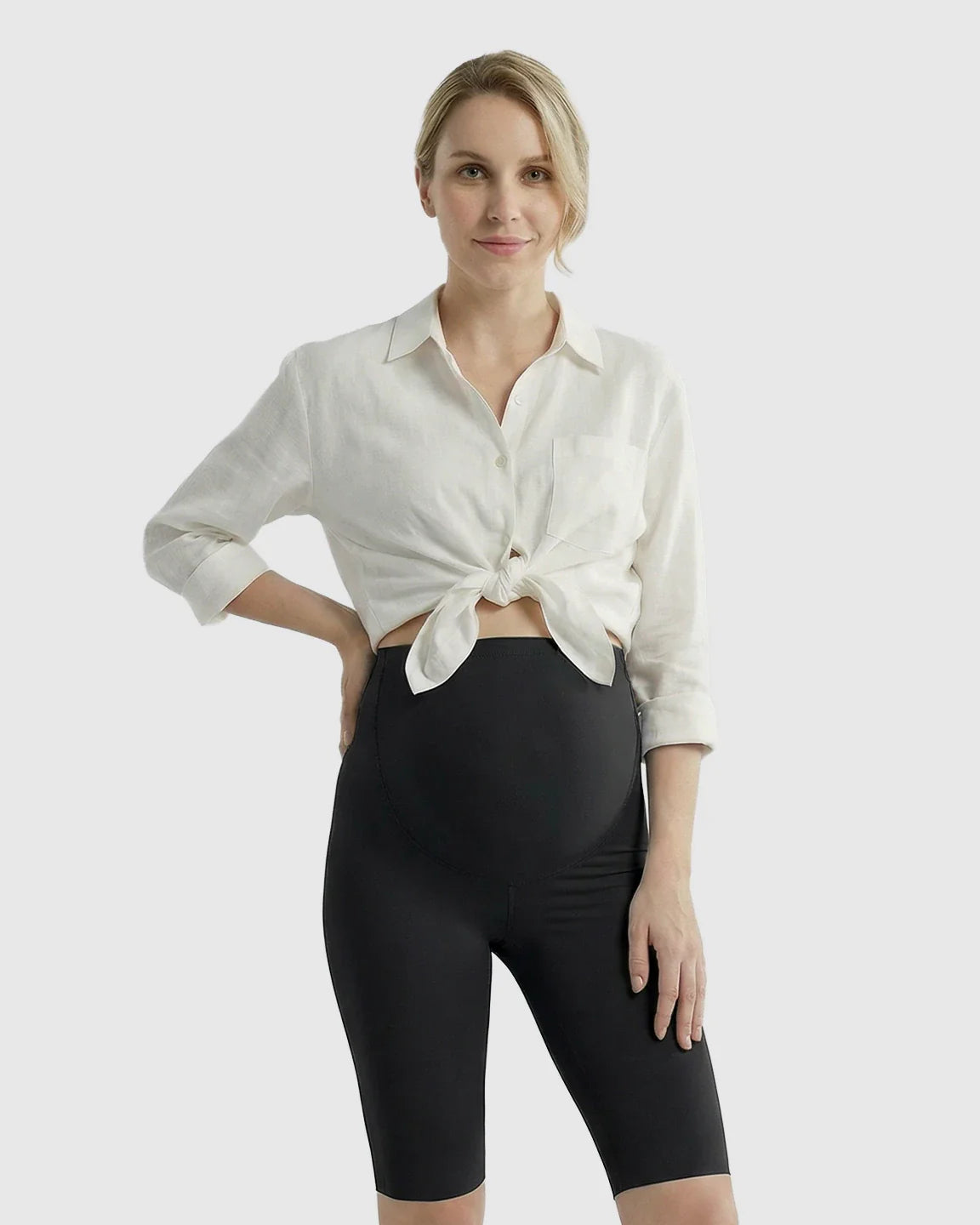 Bump Society – The Comfort Collection: High-Waist Sculpting Maternity Shorts