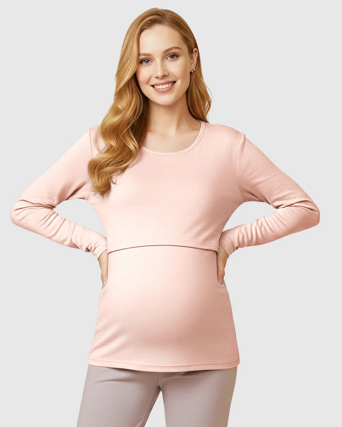 Bump Society – The Nursing Collection: Nursing Access Long Sleeve Thermal Pajama Set