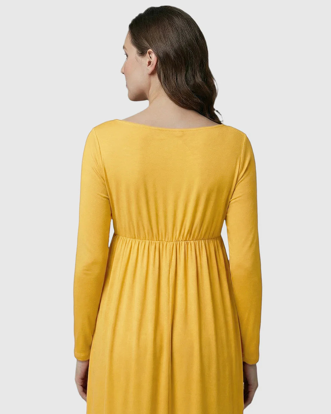 Bump Society – The Comfort Collection: Long-Sleeve Full Train Maternity Maxi Dress