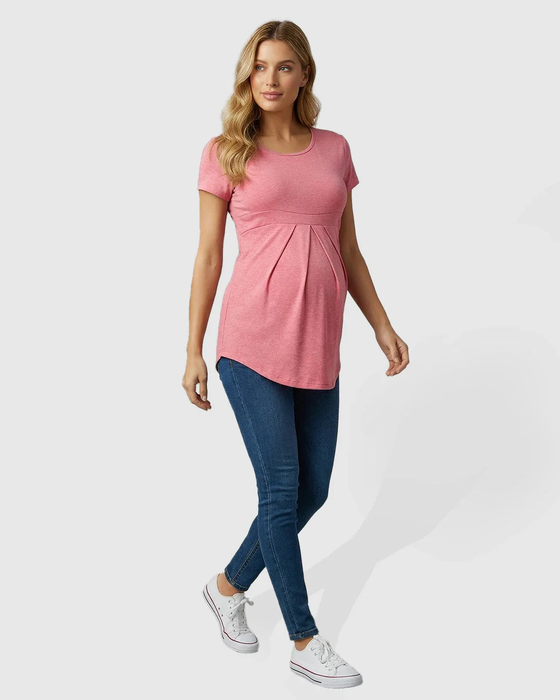 Bump Society – The Comfort Collection: Gathered Empire Waist Elegant Maternity Top