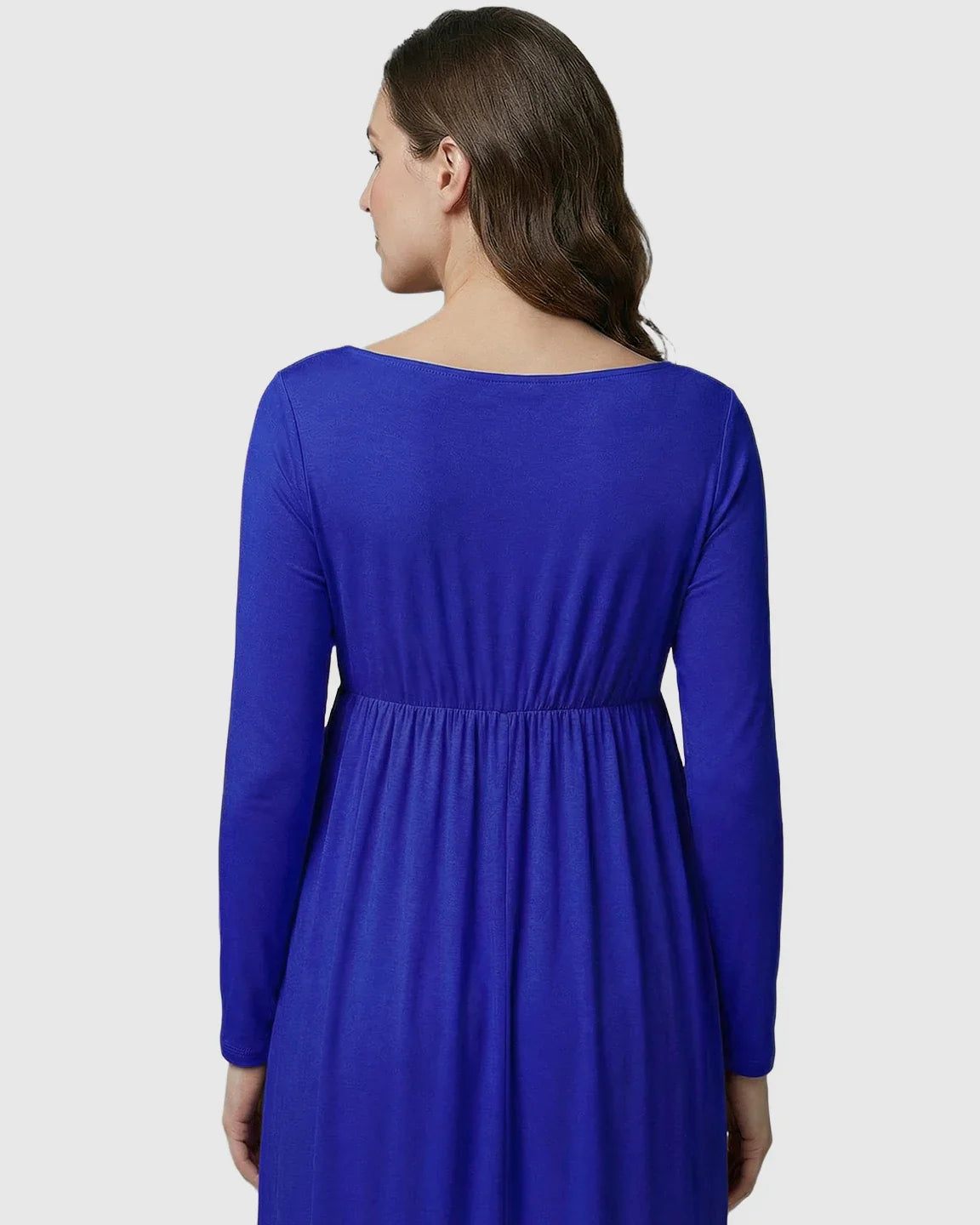 Bump Society – The Comfort Collection: Long-Sleeve Full Train Maternity Maxi Dress