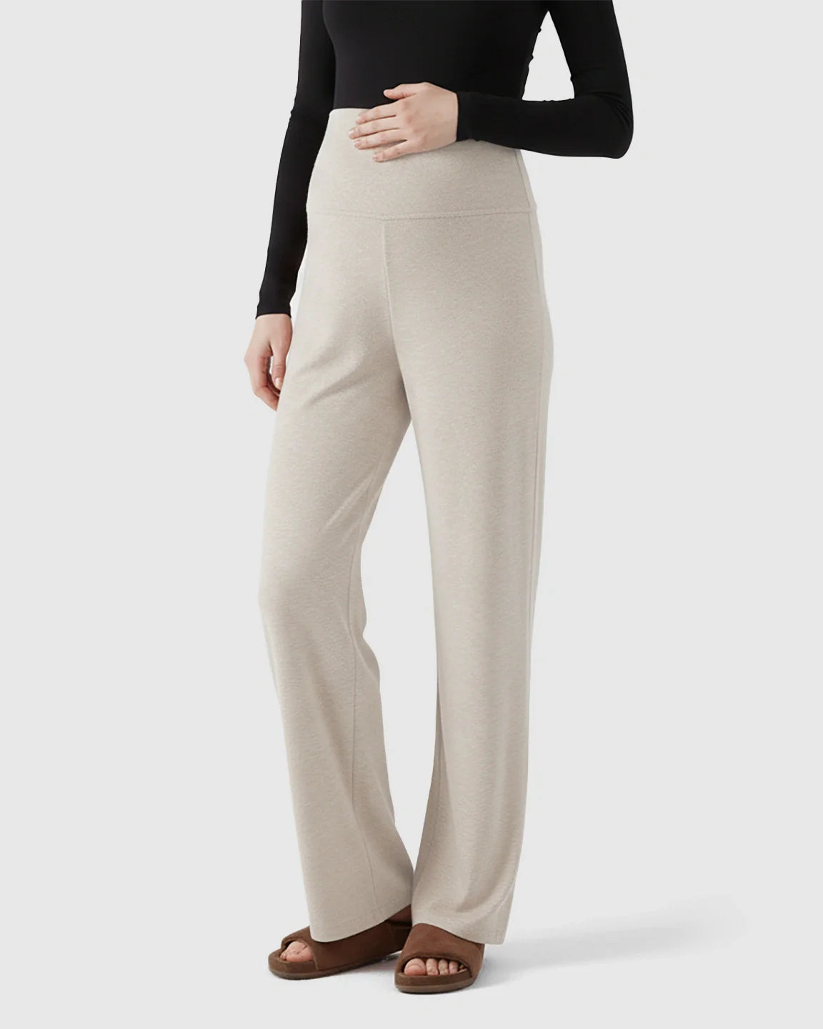 Bump Society – The Comfort Collection: Soft Fleece Wide Leg Maternity Pants