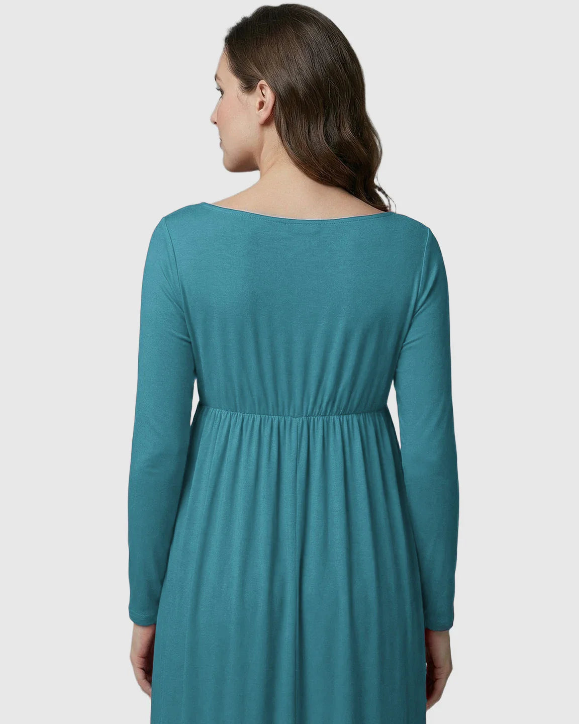 Bump Society – The Comfort Collection: Long-Sleeve Full Train Maternity Maxi Dress