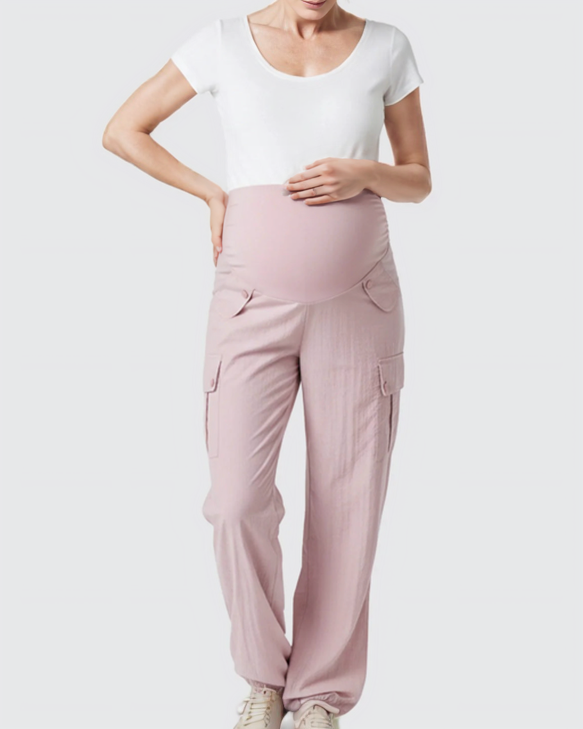 Bump Society – The Comfort Collection: Cooling Wide-Leg Cargo Maternity Pants