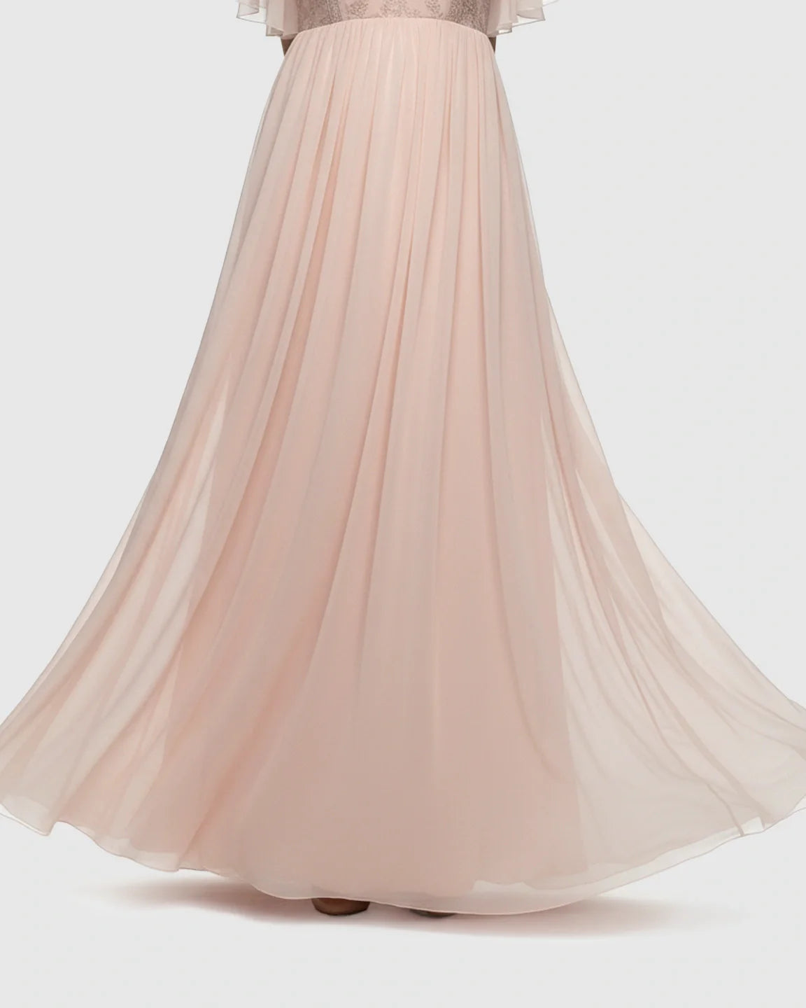 Bump Society – The Comfort Collection: Embroidered Bodice Long Train Maternity Photoshoot Gown