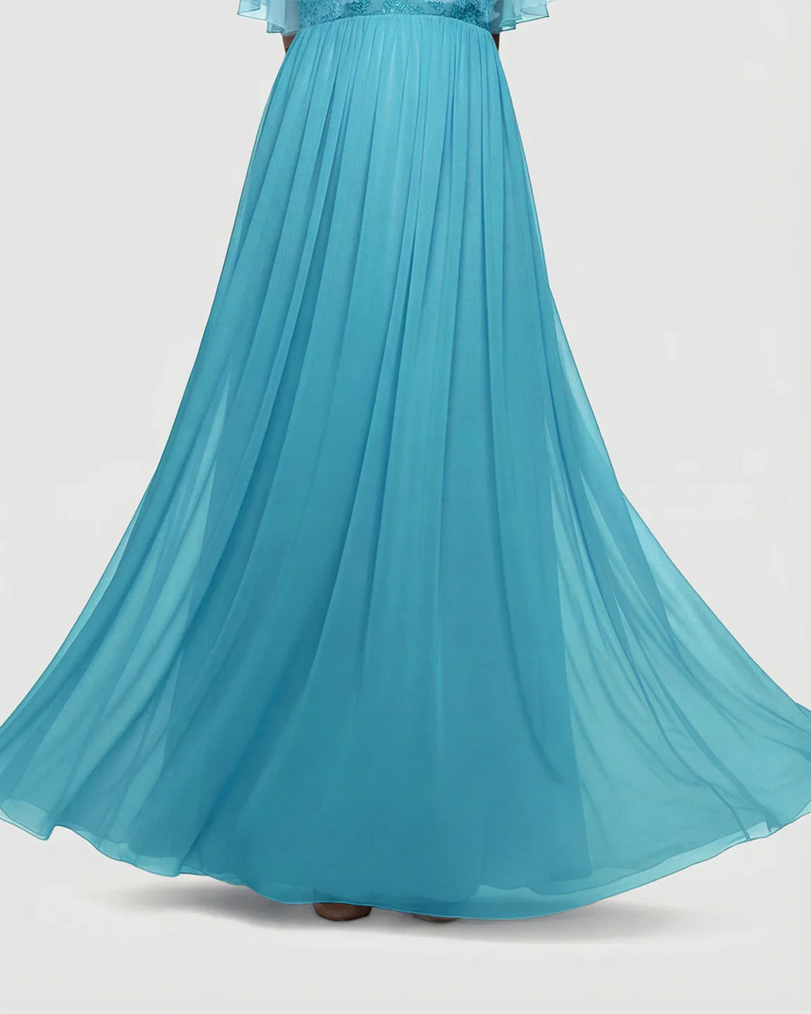 Bump Society – The Comfort Collection: Embroidered Bodice Long Train Maternity Photoshoot Gown