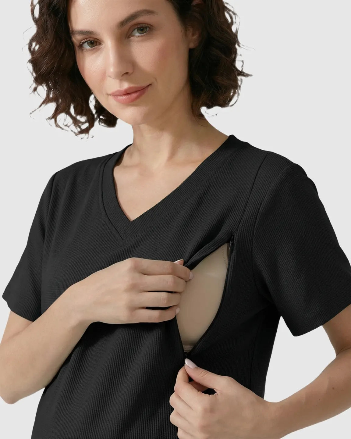 Bump Society – The Nursing Collection: Discreet-Zip Relaxed Nursing & Maternity Lounge Set