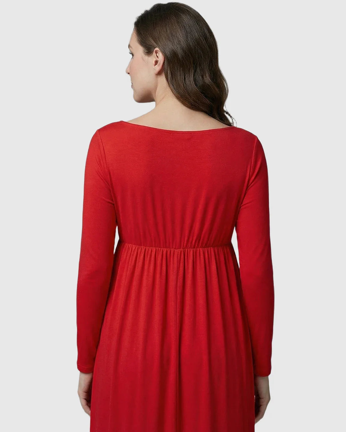 Bump Society – The Comfort Collection: Long-Sleeve Full Train Maternity Maxi Dress