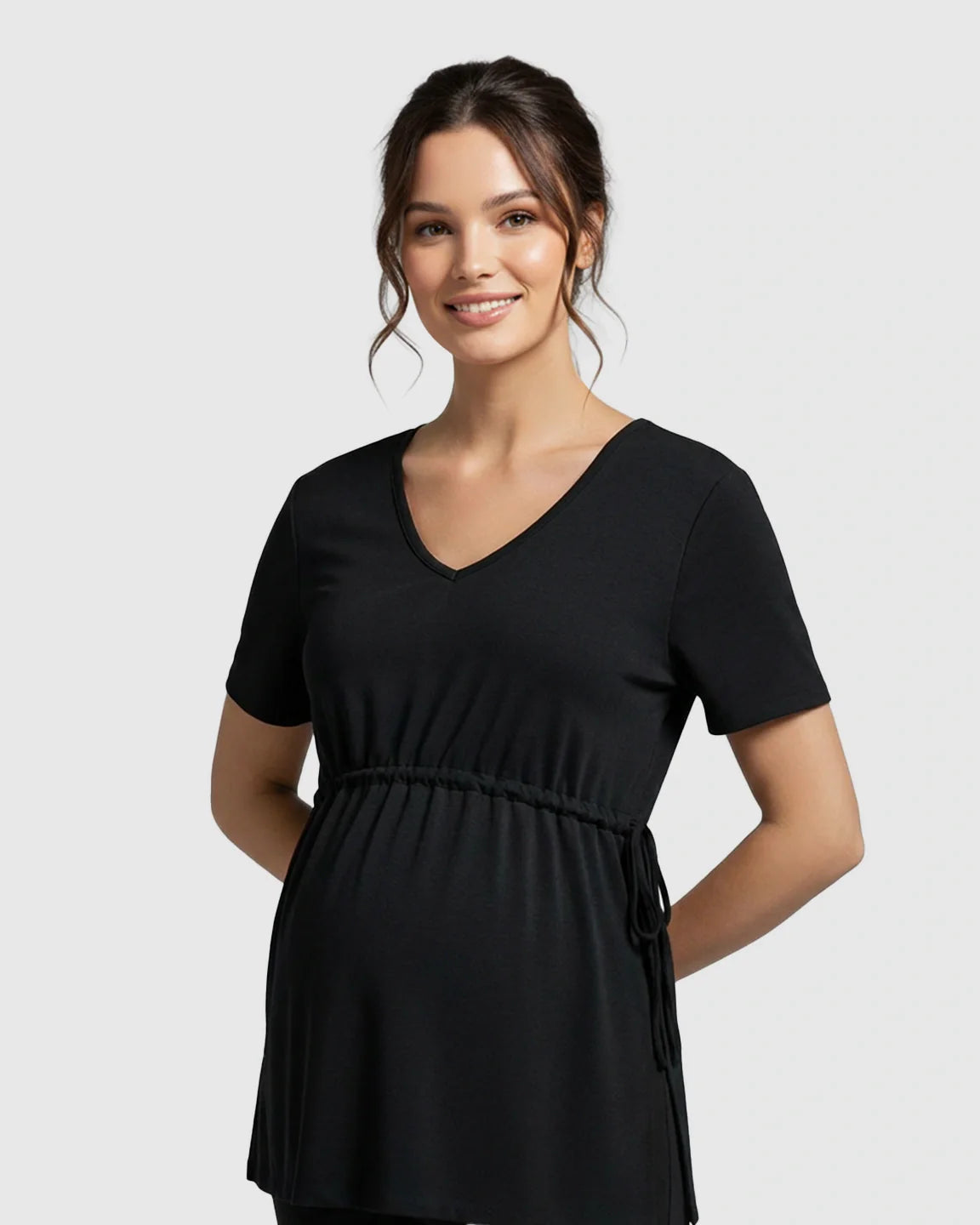 Bump Society – The Comfort Collection: Elastic-Waist Babydoll Maternity Top