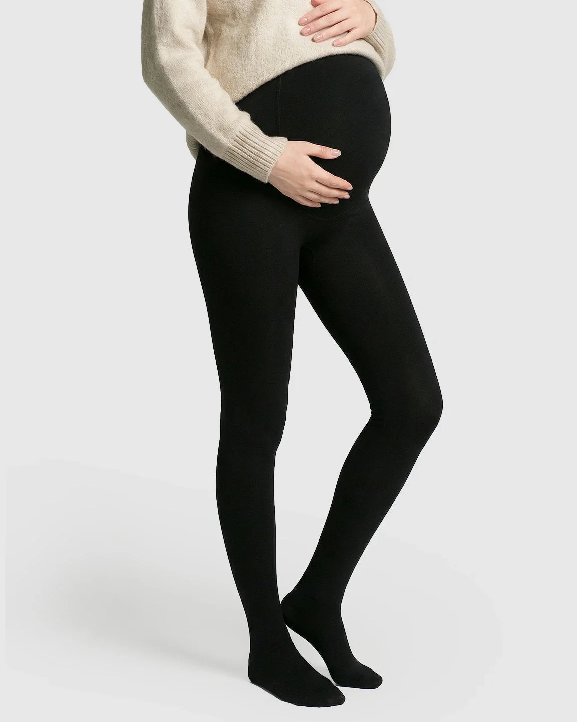 Bump Society – The Support Collection: High-Waist Belly Support Footless Design Maternity Leggings