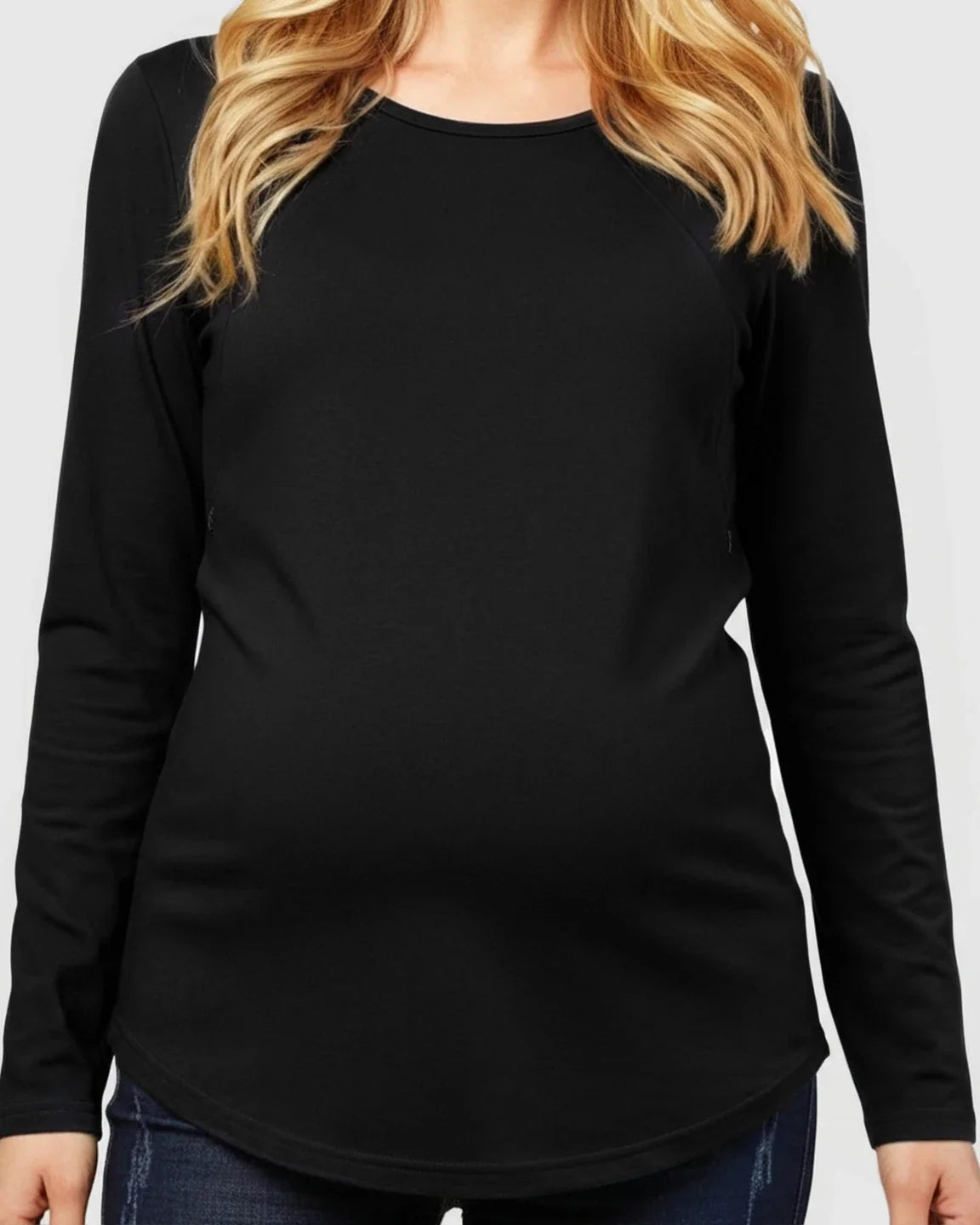 The Nursing Collection: Side-Zip Nursing Access Everyday Maternity Top