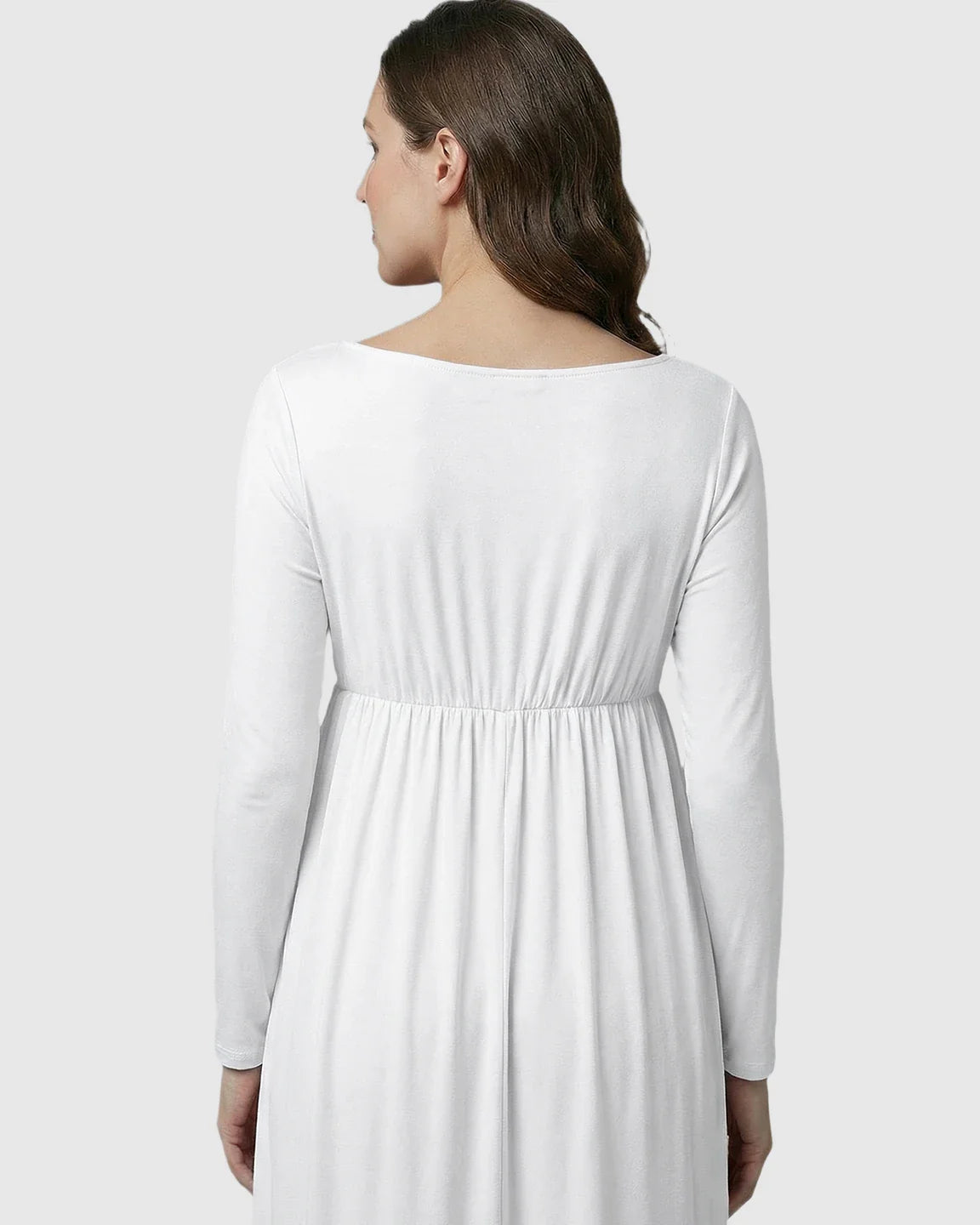 Bump Society – The Comfort Collection: Long-Sleeve Full Train Maternity Maxi Dress