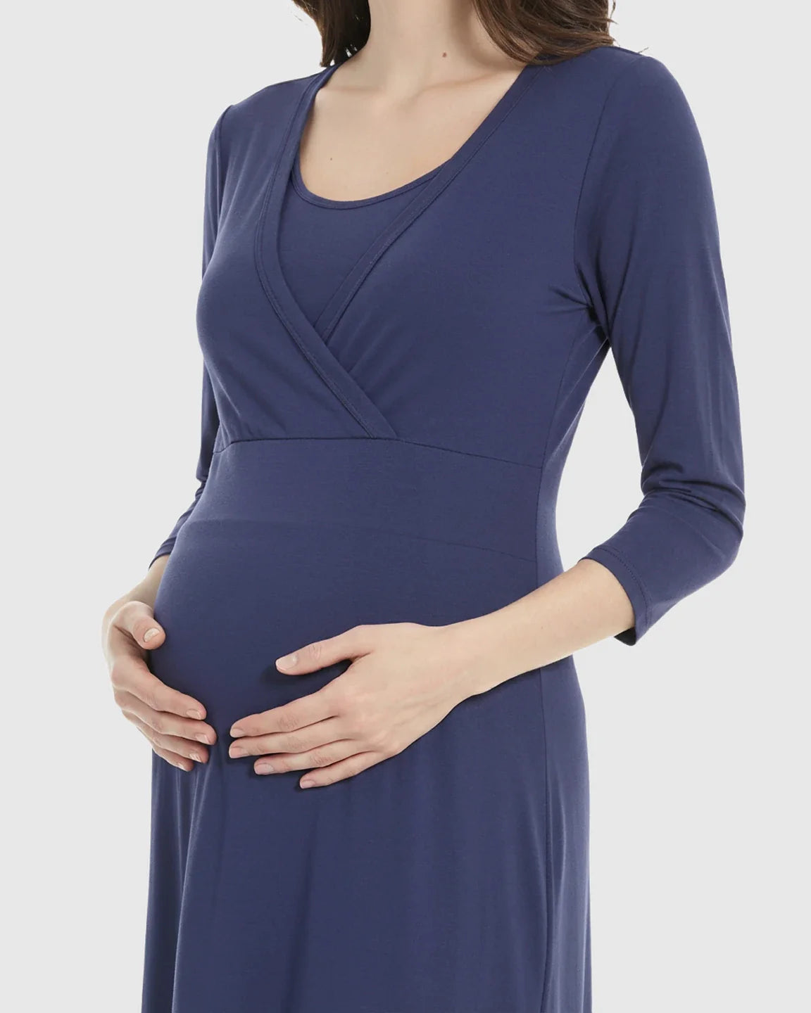 Bump Society – The Nursing Collection: Wrap-Front Nursing Access Everyday Maternity Dress