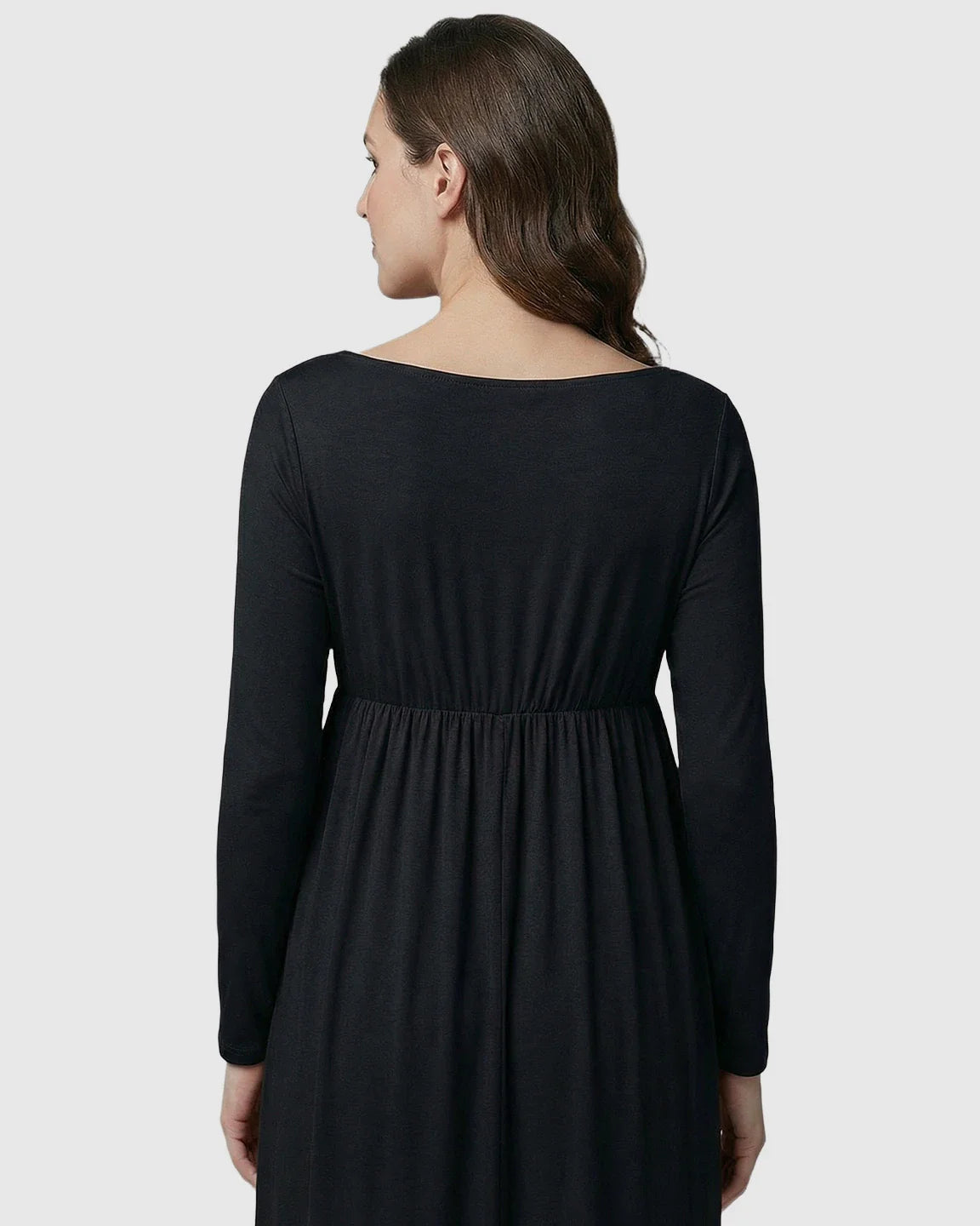 Bump Society – The Comfort Collection: Long-Sleeve Full Train Maternity Maxi Dress